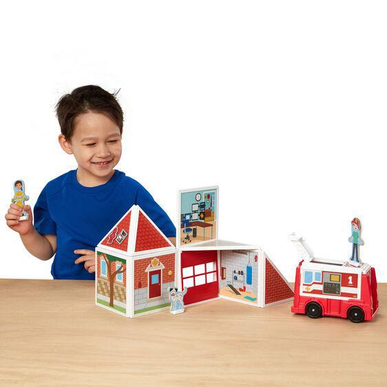 melissa and doug wooden fire station