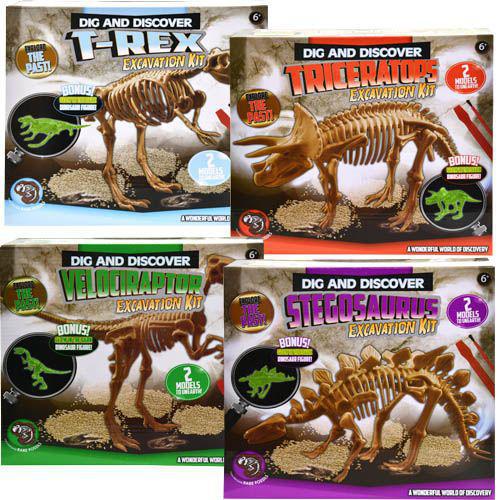 Glow-in-The-Dark Dinosaur Fossil - Dig and Discover Excavation Kit Fea –  