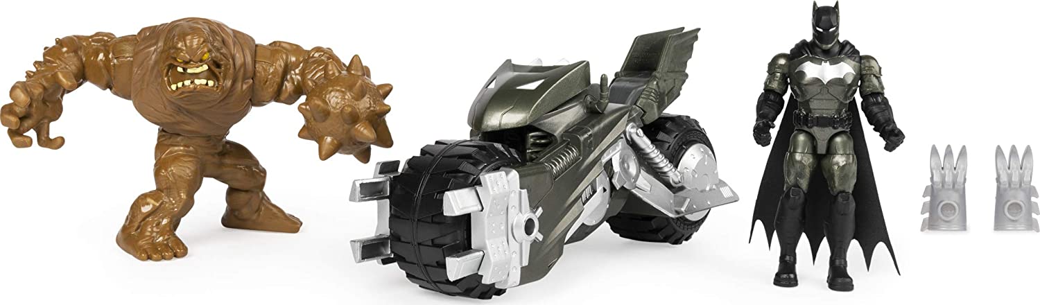 BATMAN Batcycle Vehicle with Exclusive and Clayface 4-Inch Action Figu –  