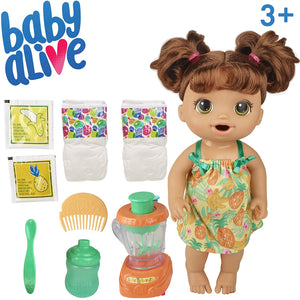 Baby Alive Magical Mixer Baby Doll: Pineapple Treat, Strawberry Shake ...