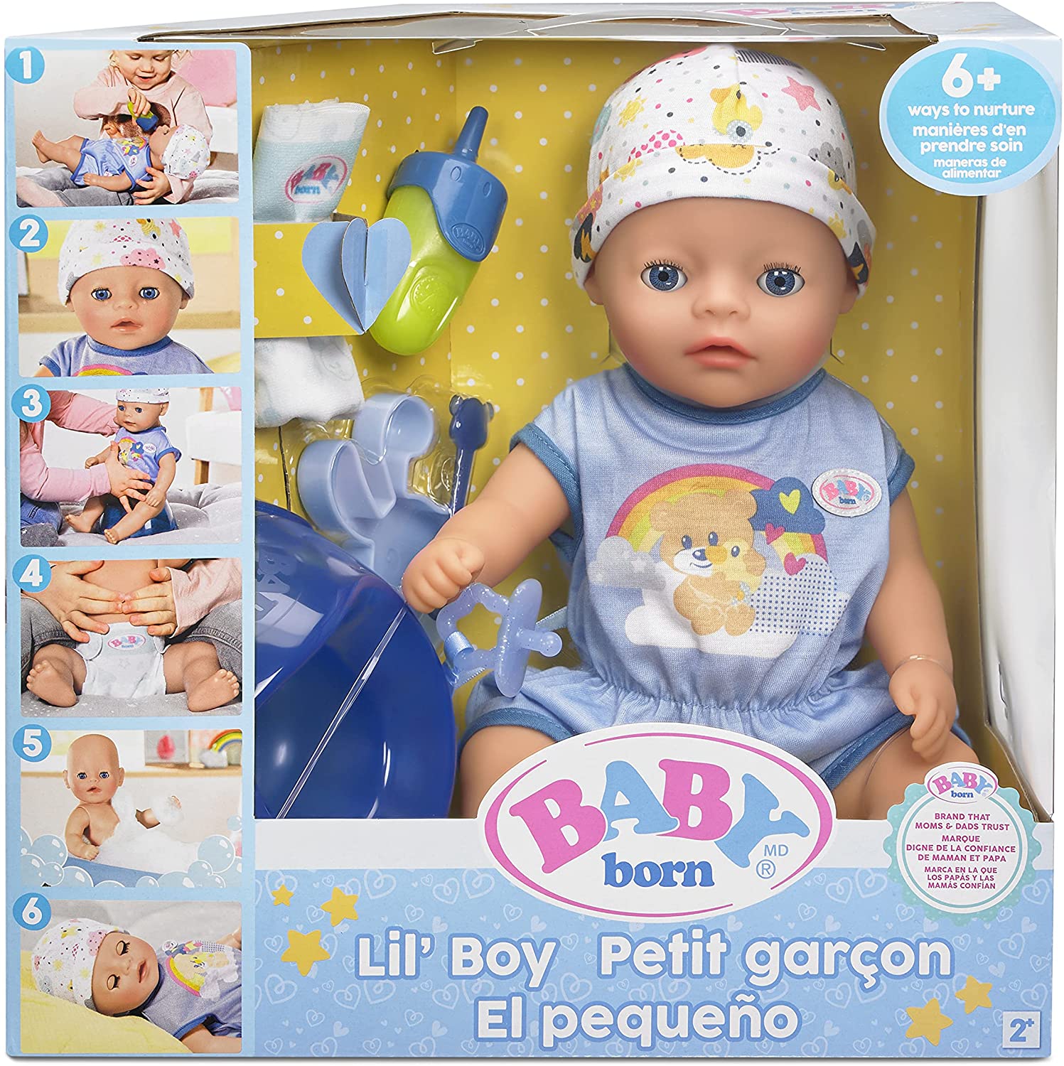 lading teller Australische persoon Baby Born 14” Interactive Lil BOY Baby Doll - Blue Eyes. Easy for Smal –  sunnytoysngifts.com