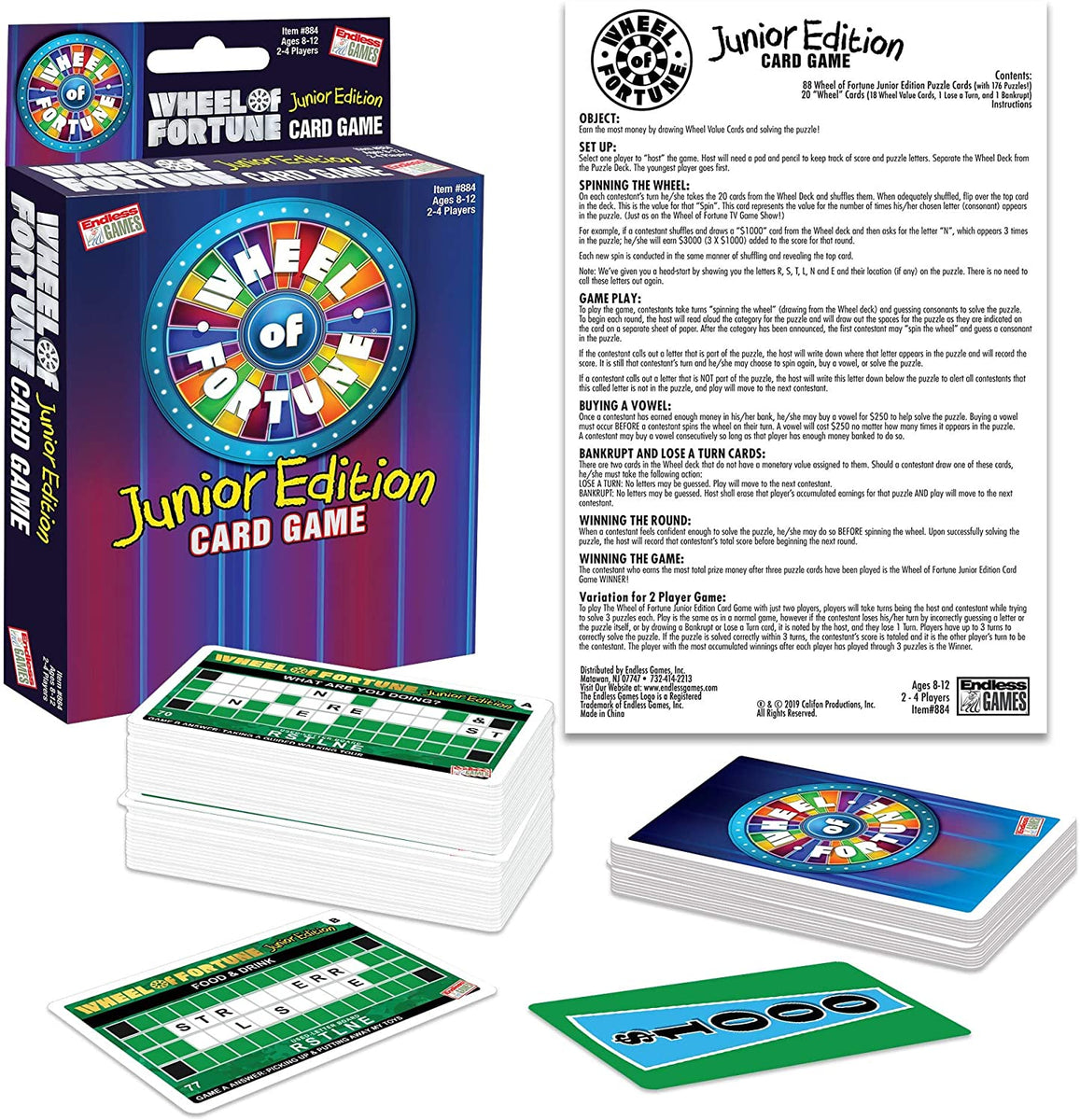 wheel of fortune card game how to play