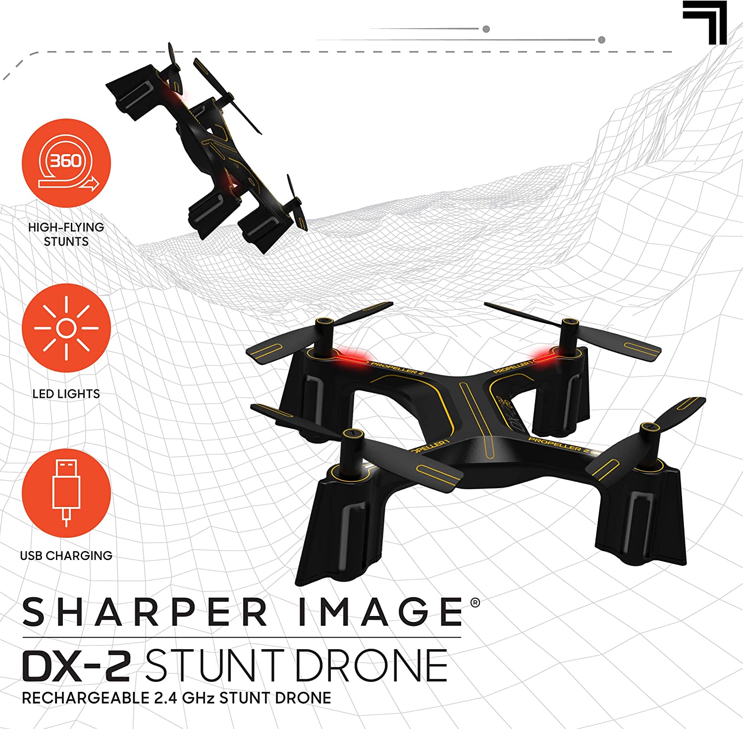 dx2 sharper image drone manual