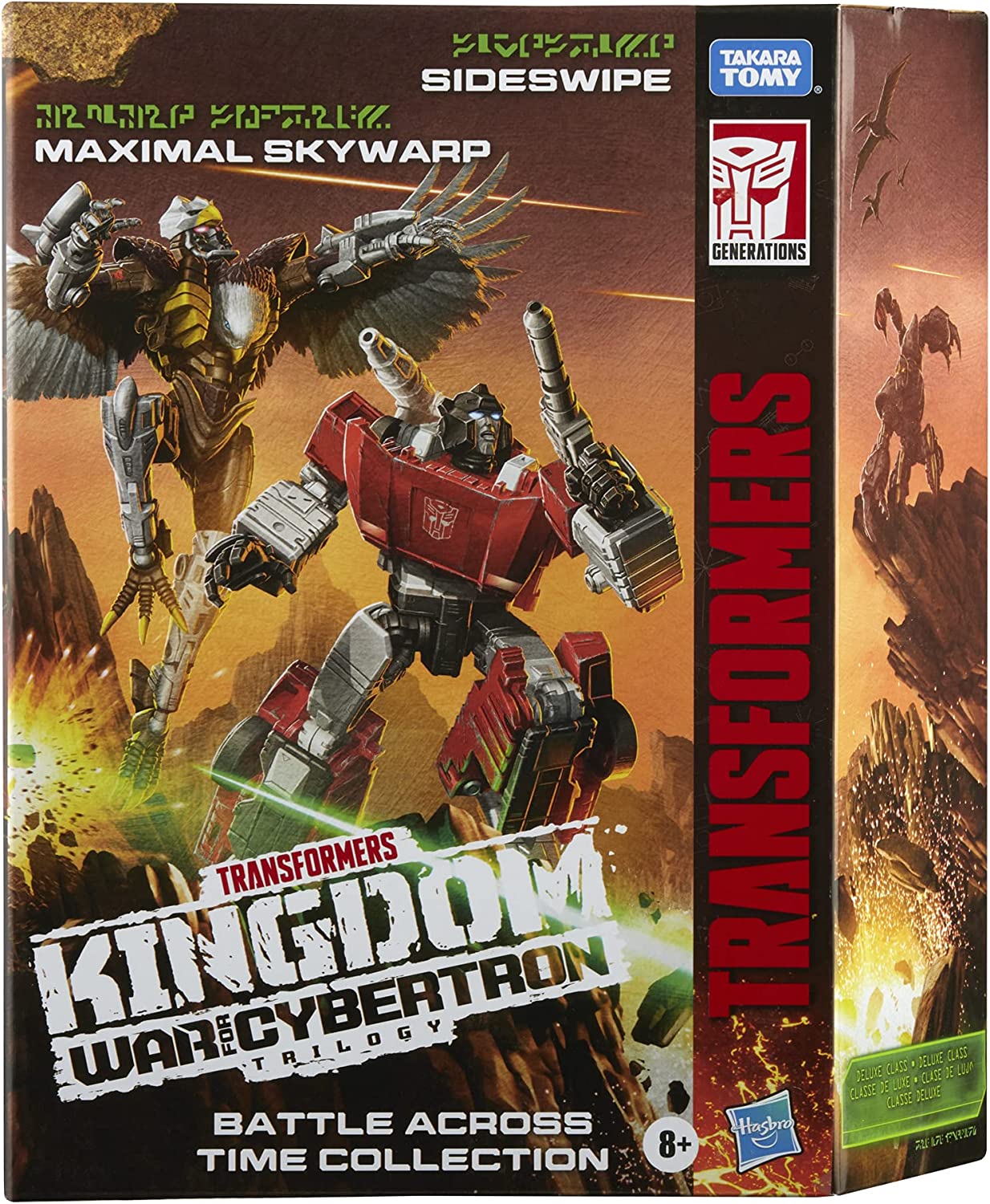 TRANSFORMERS Toys Generations Kingdom Battle Across Time Collection Deluxe Class WFC-K42 Sideswipe & Maximal Skywarp, Age 8 and Up