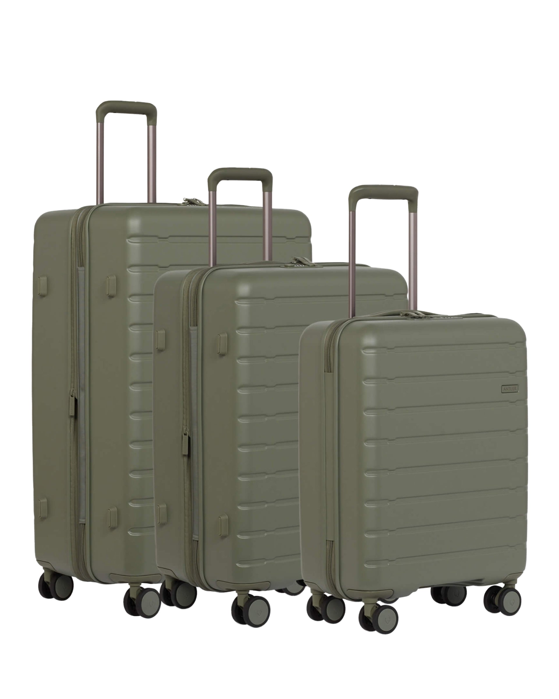 View Antler Stamford 20 Suitcase Set In Field Green information