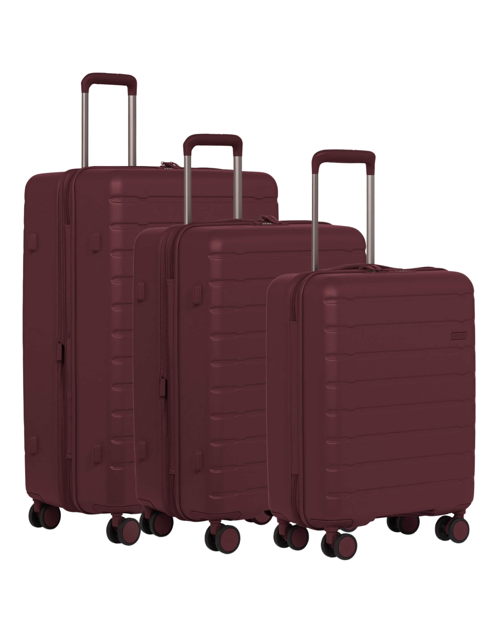 View Antler Stamford 20 Suitcase Set In Berry Red information