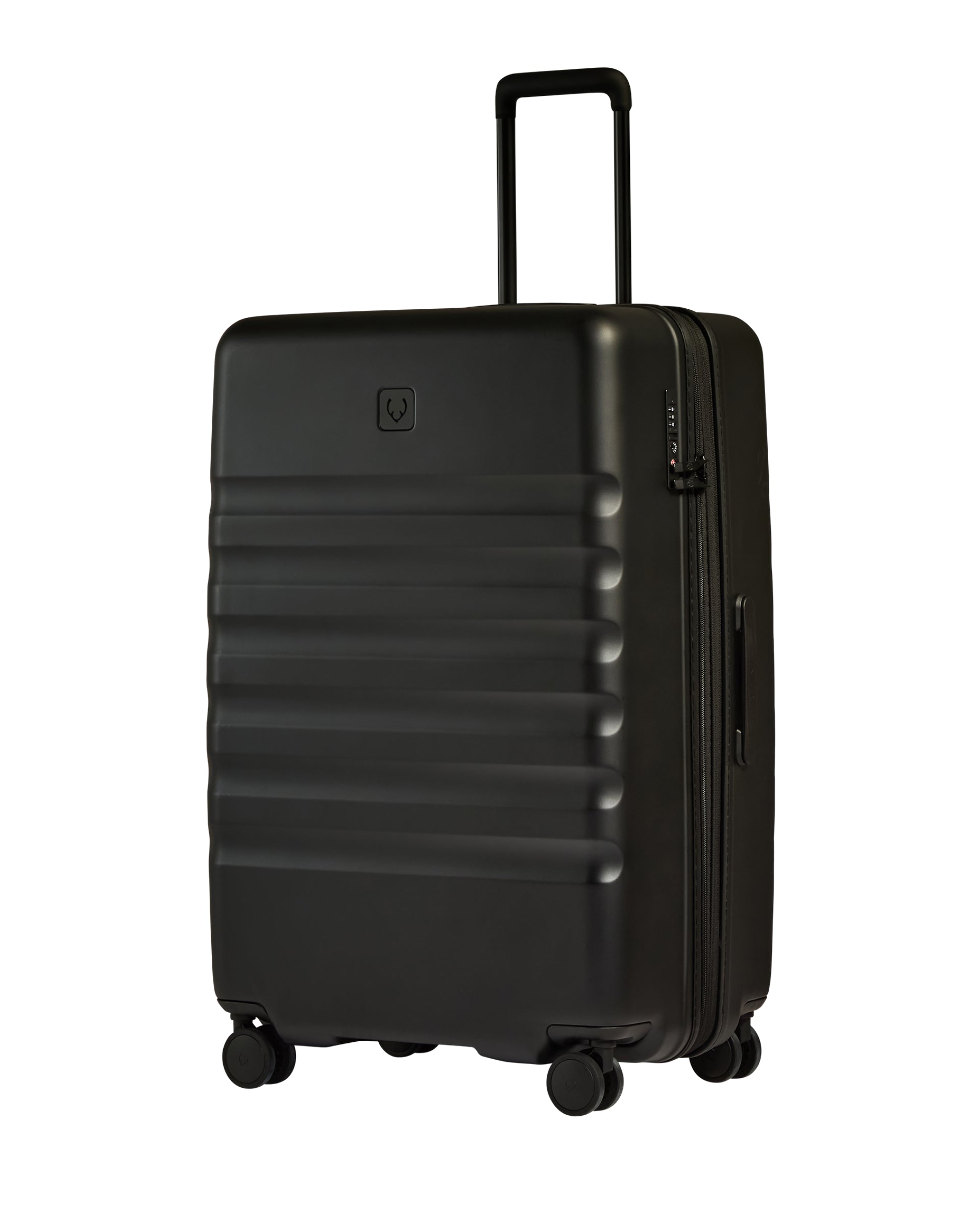 View Antler Icon Stripe Large Suitcase In Black Size 336cm x 78cm x 517cm information