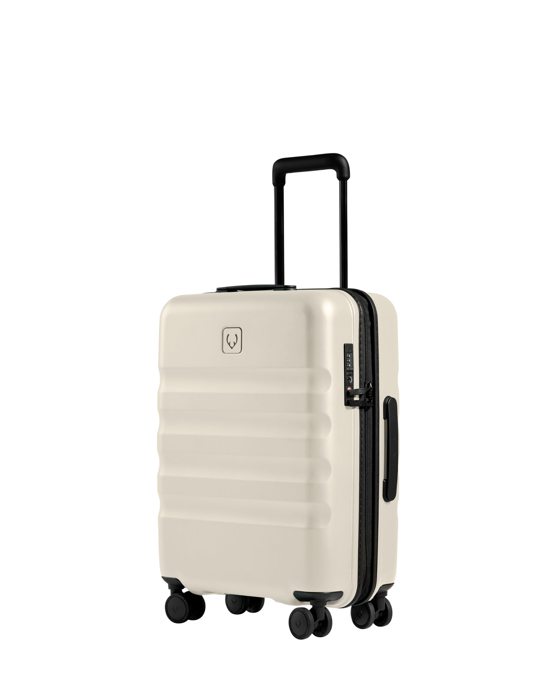 View Antler Icon Stripe Cabin Suitcase In Taupe Size 20cm x 55cm x 40cm information