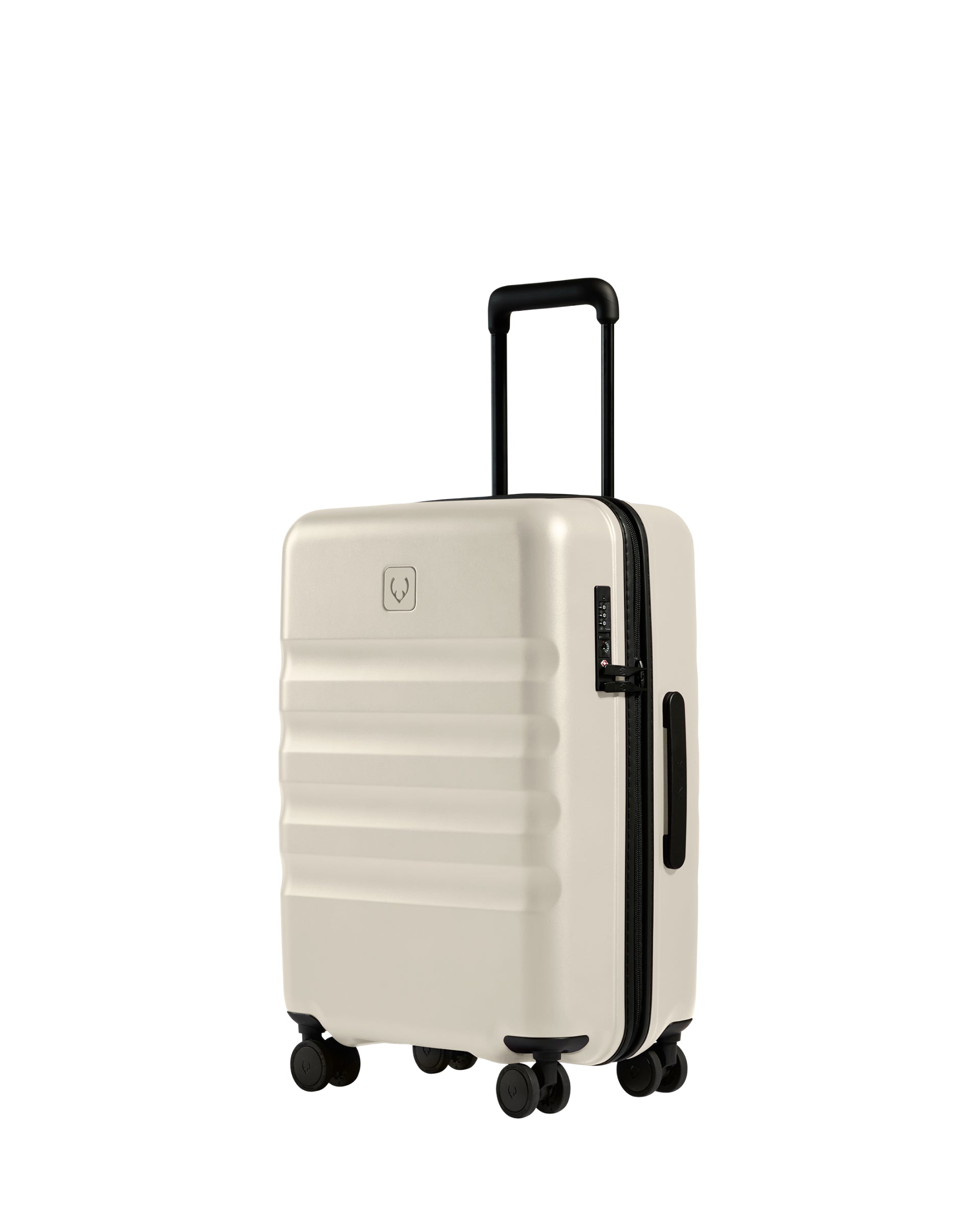 View Antler Icon Stripe Biggest Cabin Suitcase In Taupe Size 24cm x 58cm x 395cm information