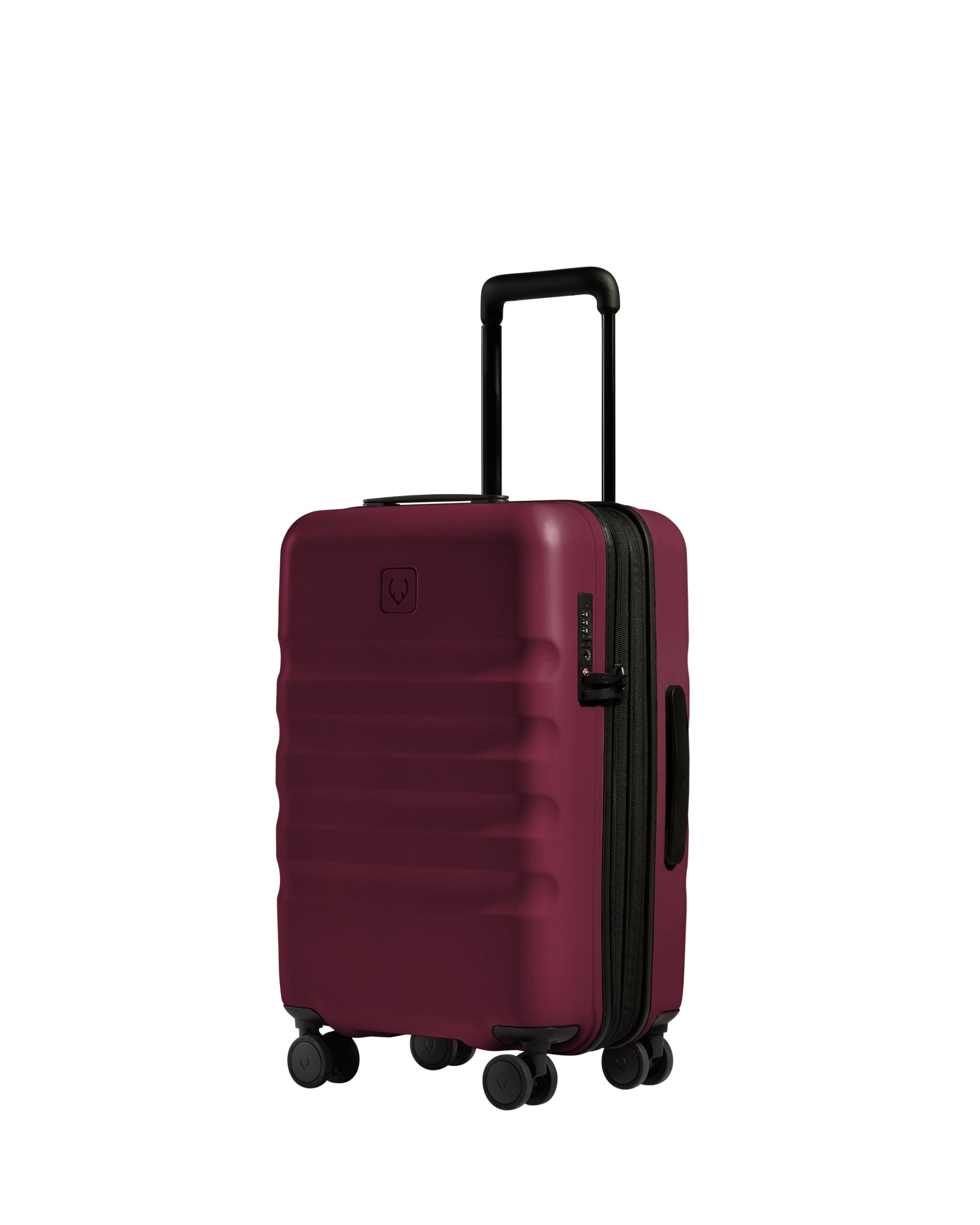 View Antler Icon Stripe Cabin Suitcase With Expander In Heather Purple Size 23cm x 55cm x 36cm information