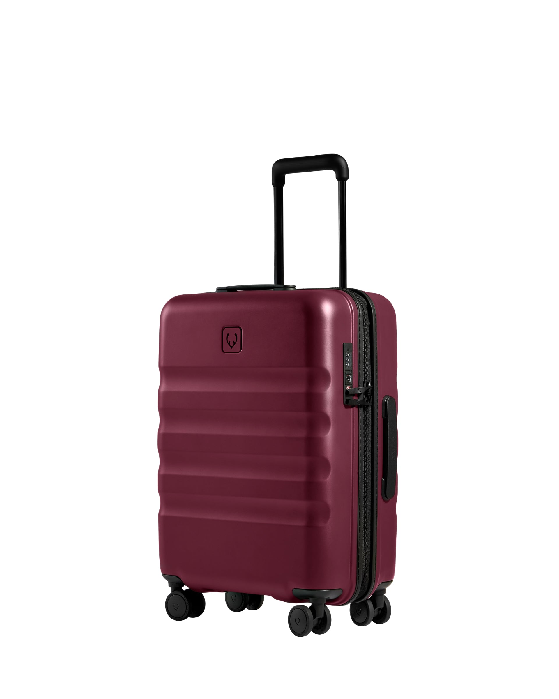 View Antler Icon Stripe Cabin Suitcase In Heather Purple Size 20cm x 55cm x 40cm information