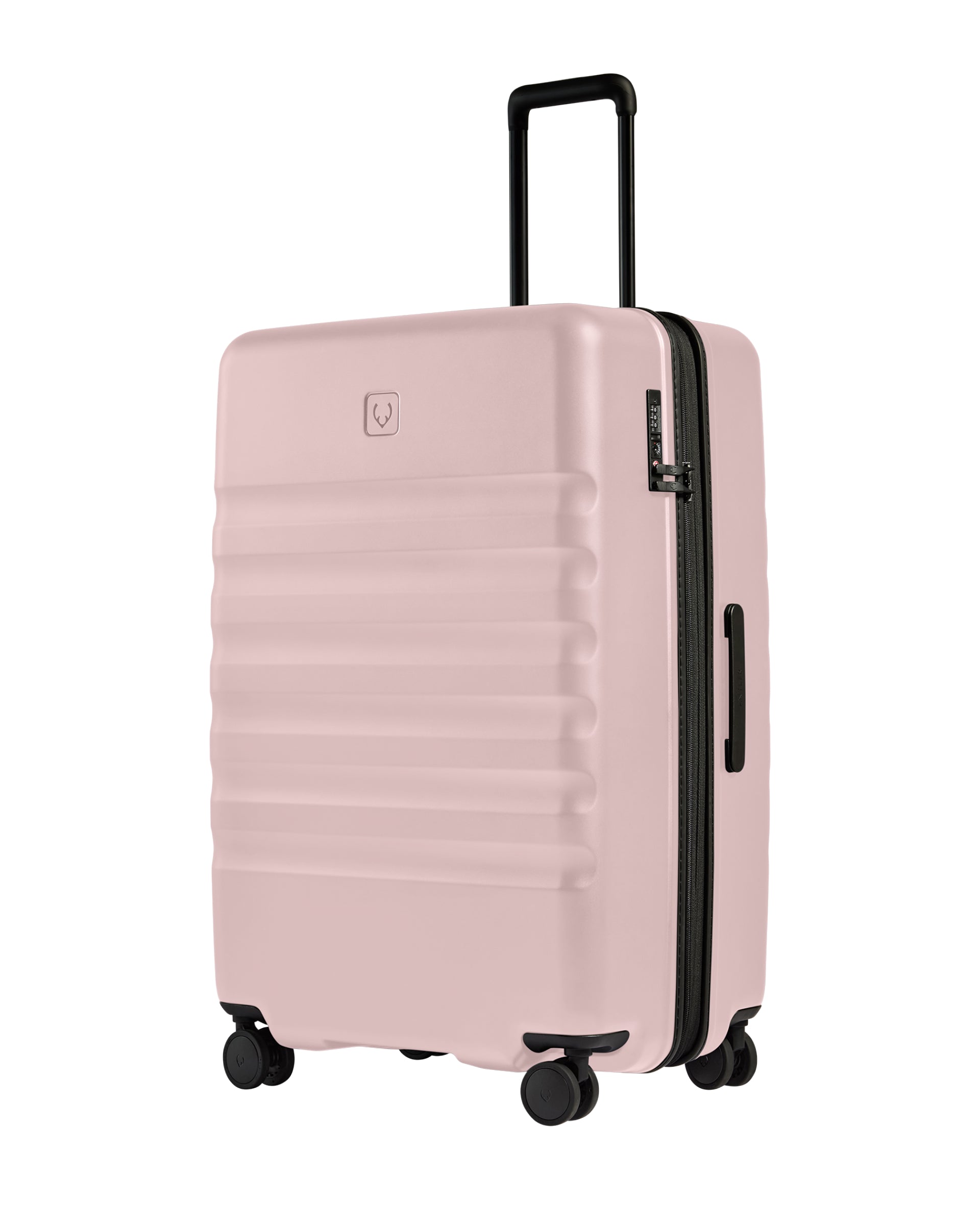 View Antler Icon Stripe Large Suitcase In Moorland Pink Size 336cm x 78cm x 517cm information