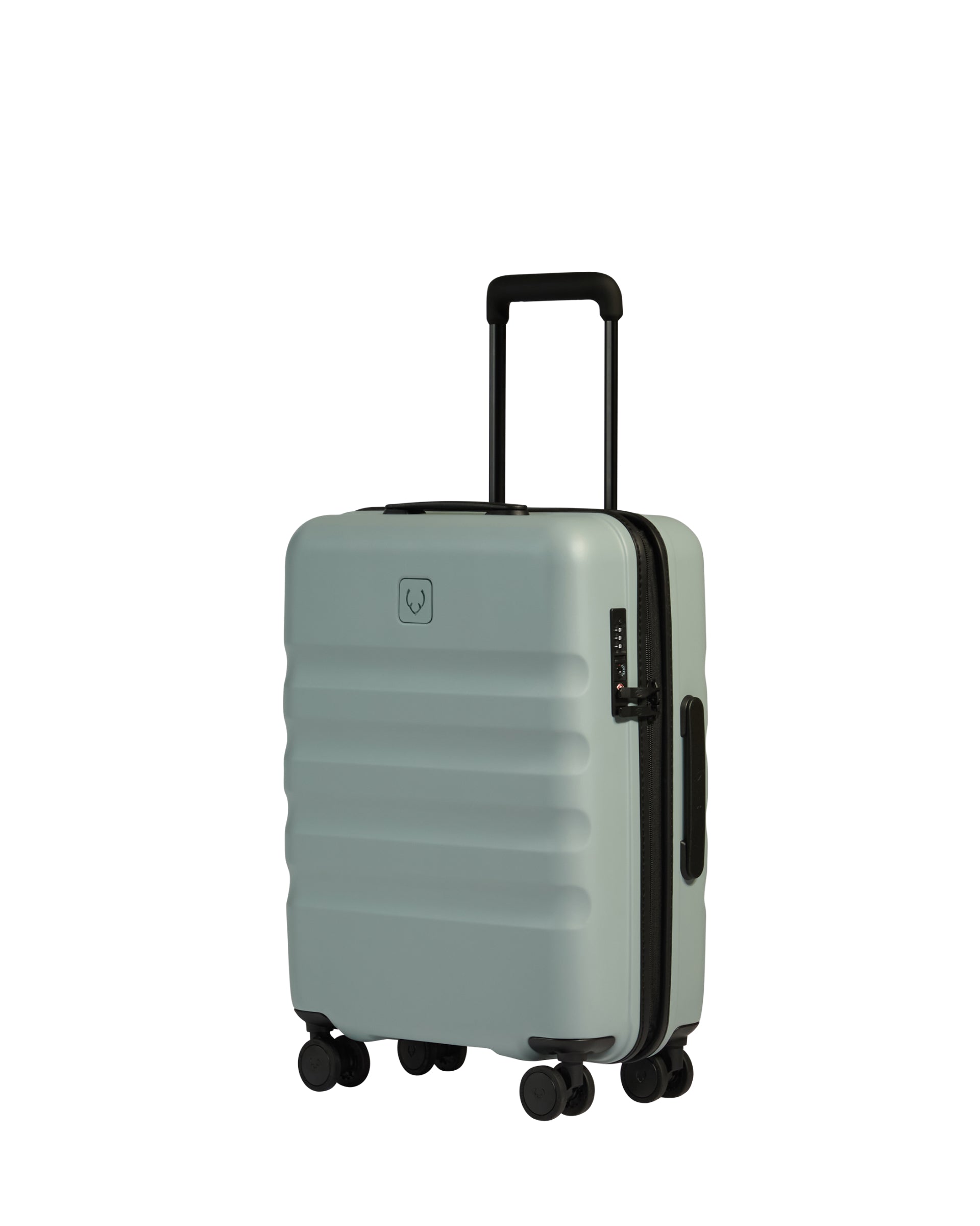 View Antler Icon Stripe Cabin Suitcase In Mist Blue Size 20cm x 55cm x 40cm information