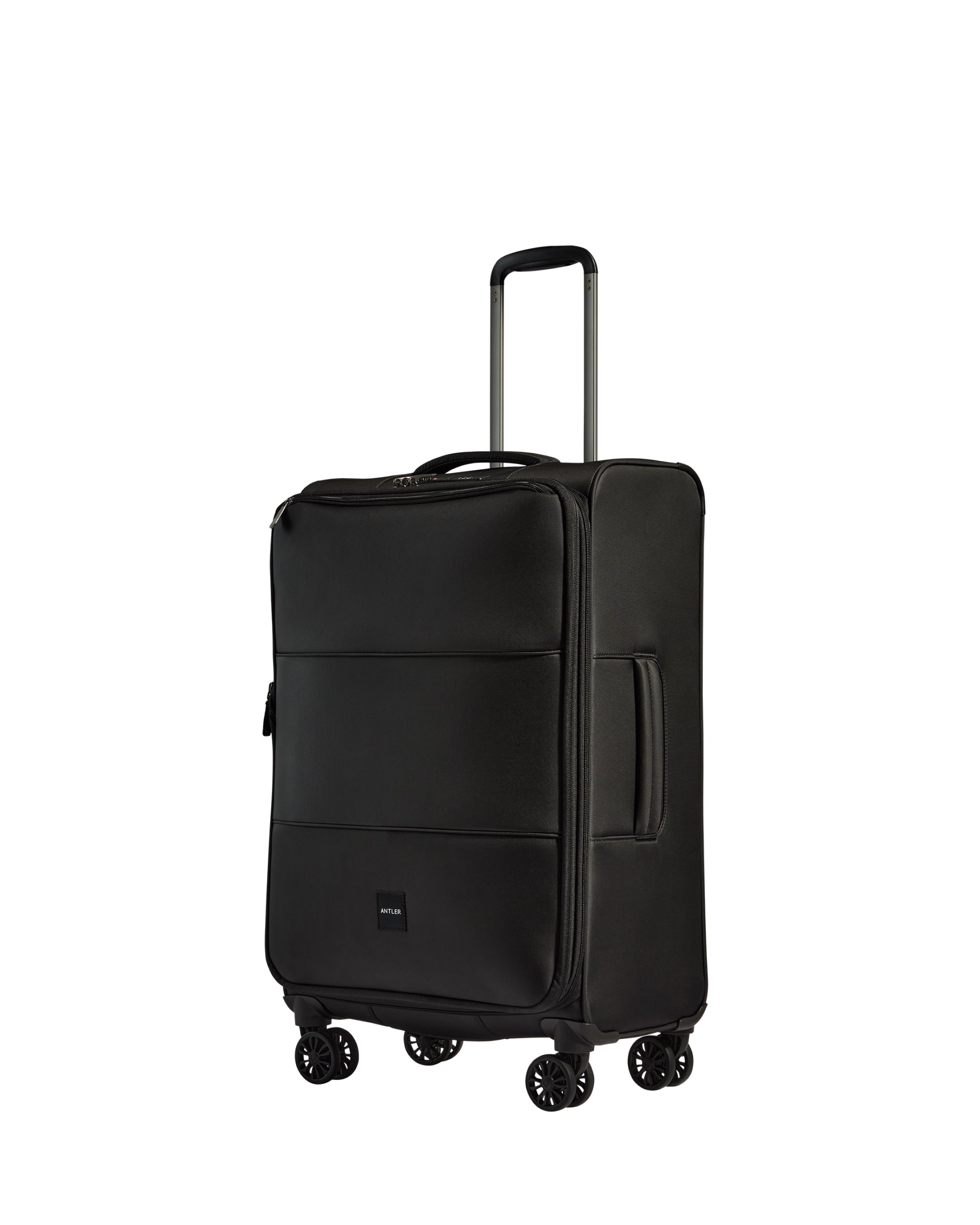 View Antler Soft Stripe Medium Suitcase In Black Size 28cm x 71cm x 435cm information