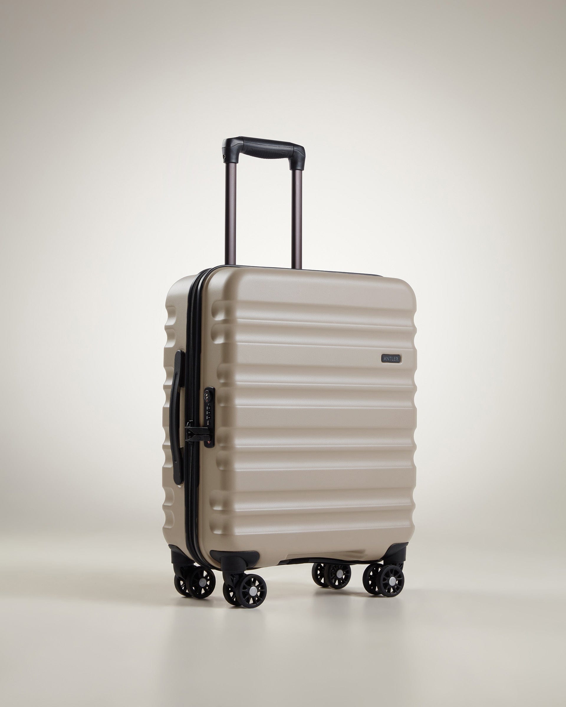 View Antler Clifton Expandable Cabin Suitcase In Taupe Size 55cm x 40cm x 20cm information