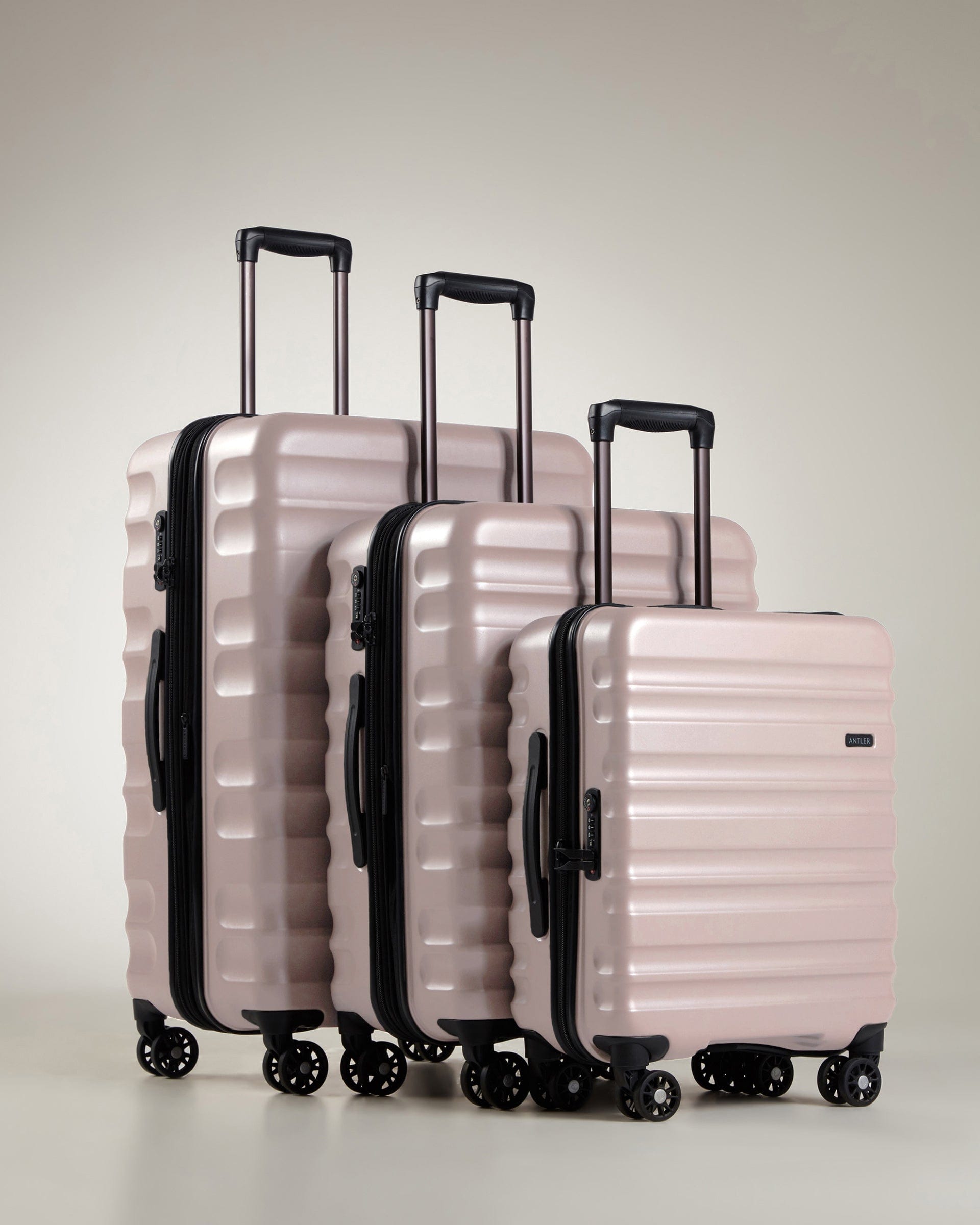 View Antler Clifton Suitcase Set In Blush information