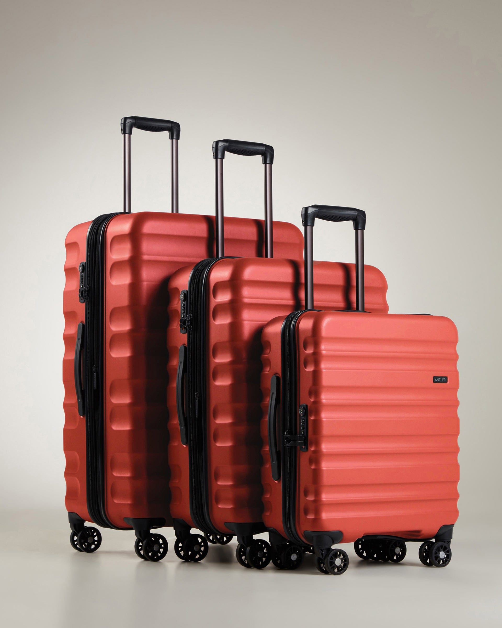 View Antler Clifton Suitcase Set In Coral information