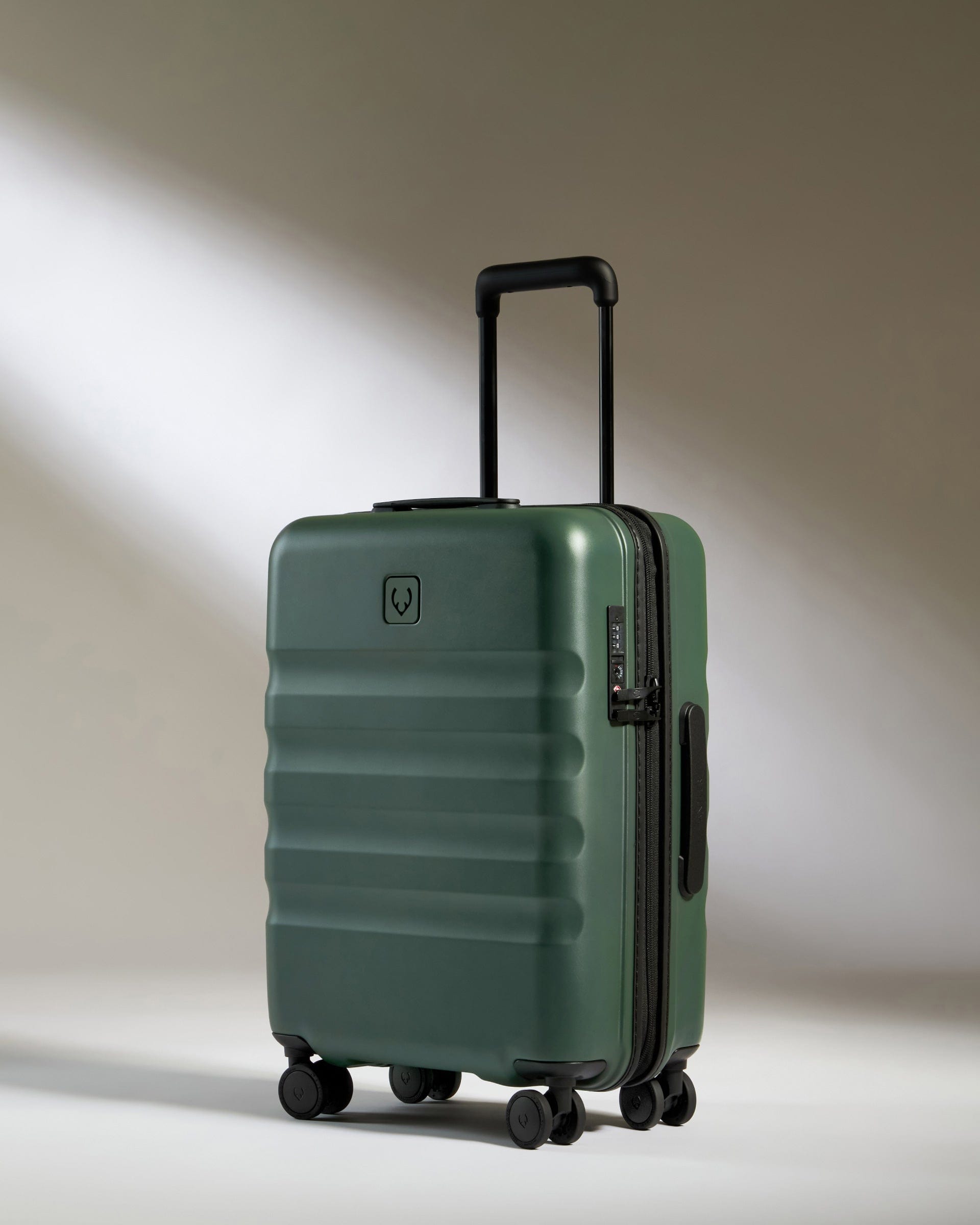View Icon Stripe Cabin Suitcase In Antler Green Size 20cm x 55cm x 40cm information