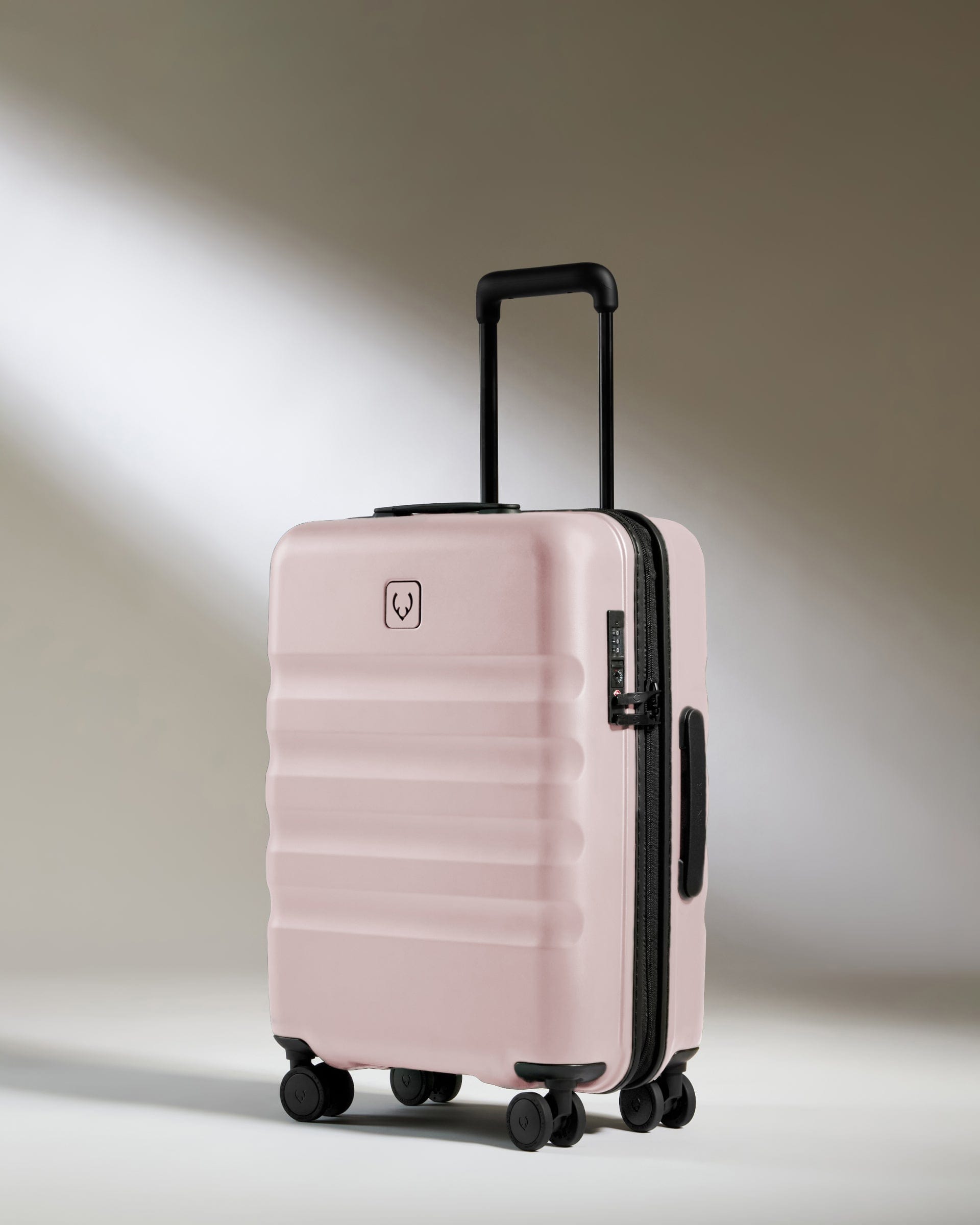 View Antler Icon Stripe Cabin Suitcase In Moorland Pink Size 20cm x 55cm x 40cm information