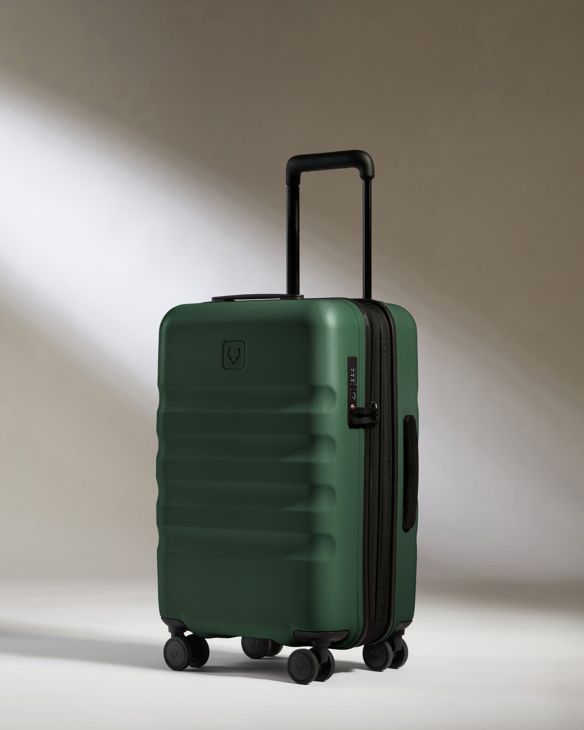 View Icon Stripe Cabin Suitcase With Expander In Antler Green Size 23cm x 55cm x 36cm information
