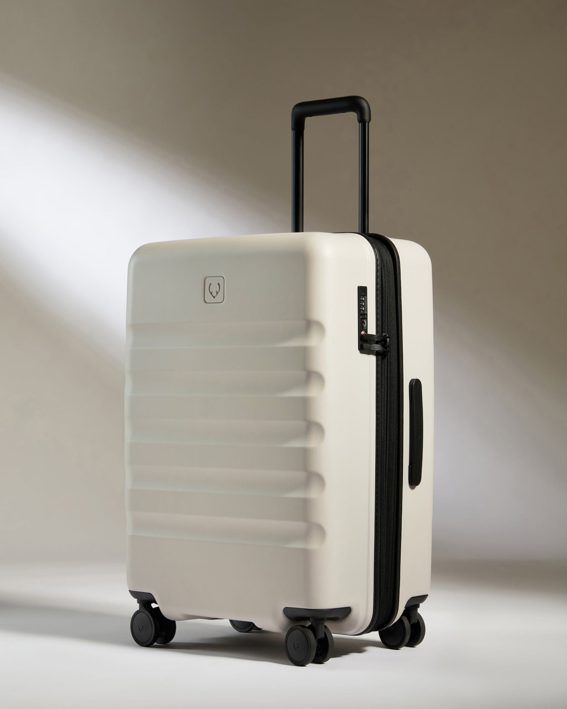 View Antler Icon Stripe Medium Suitcase In Taupe Size 455cm x 66cm x 30cm information
