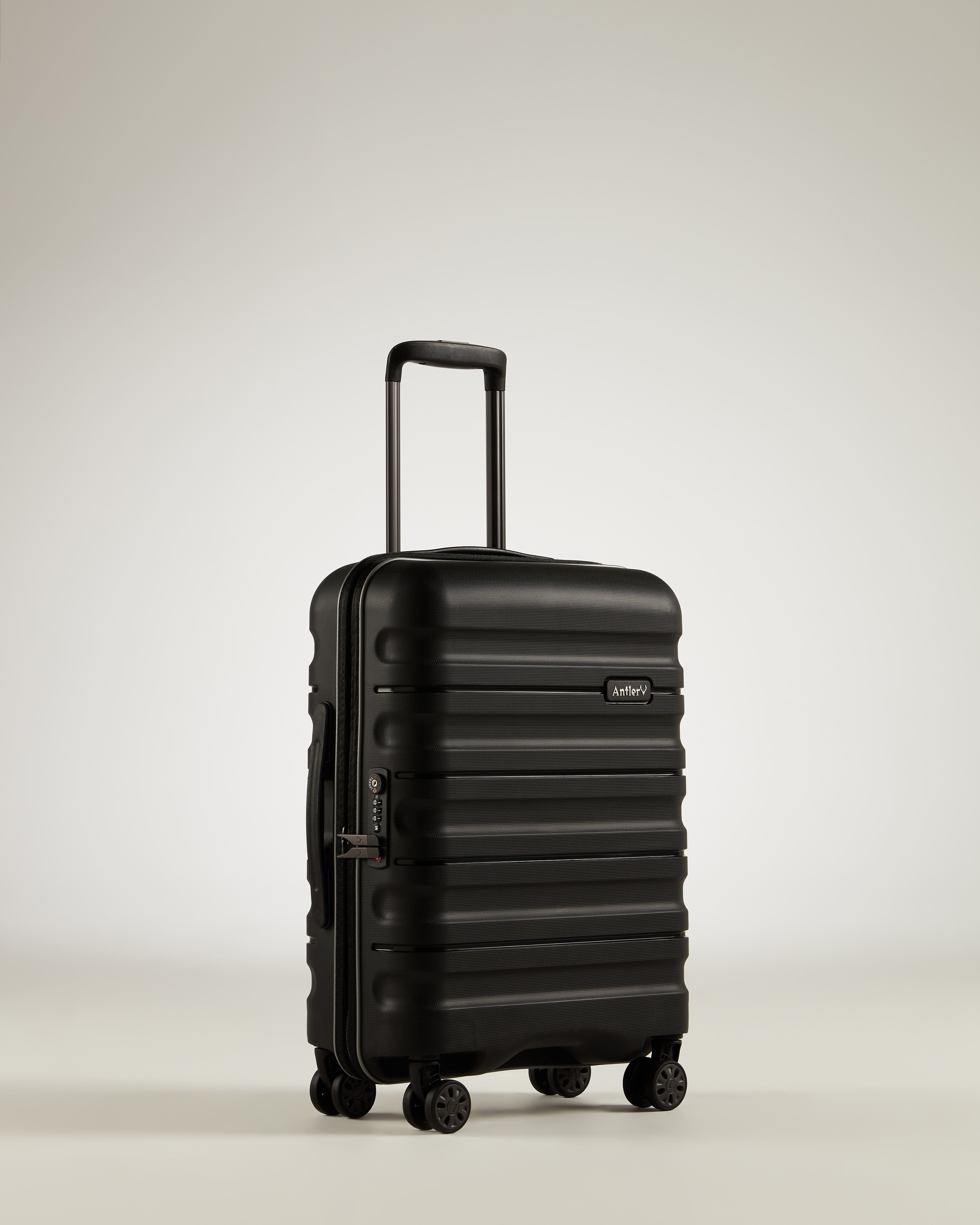View Antler Lincoln Cabin Suitcase In Black Size 56 x 35 x 23 cm information