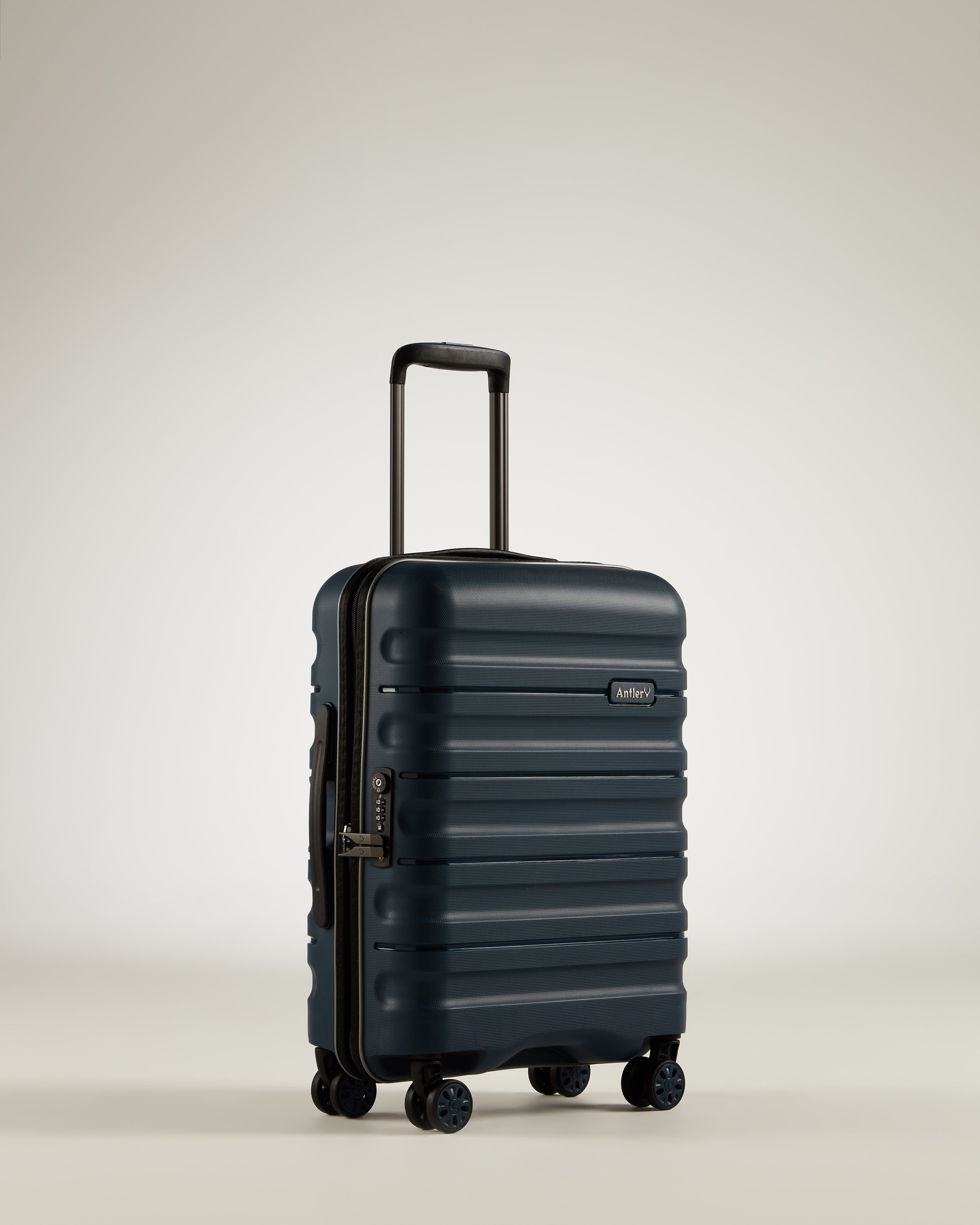 View Antler Lincoln Cabin Suitcase In Navy Size 56 x 35 x 23 cm information