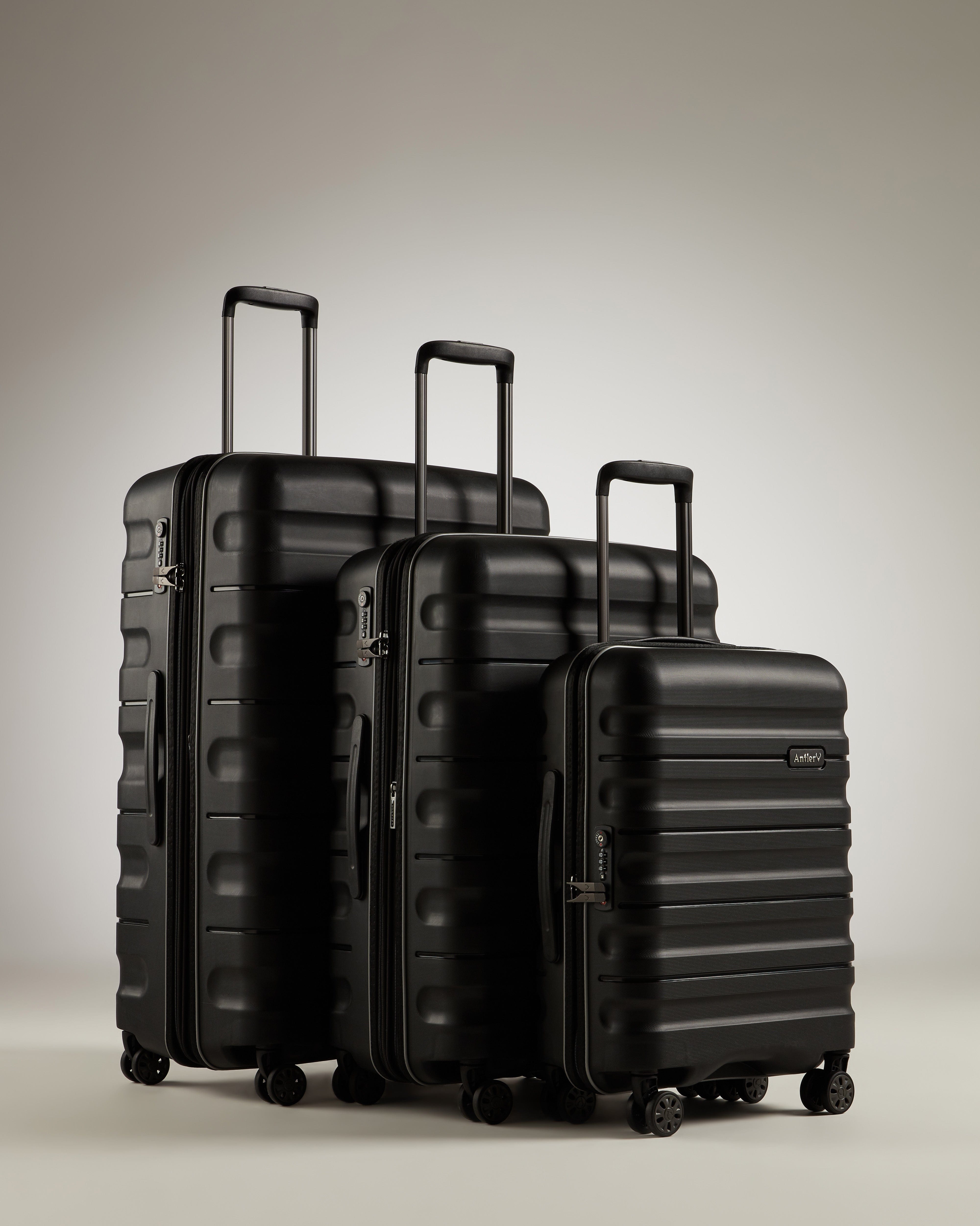 View Antler Lincoln Suitcase Set In Black information