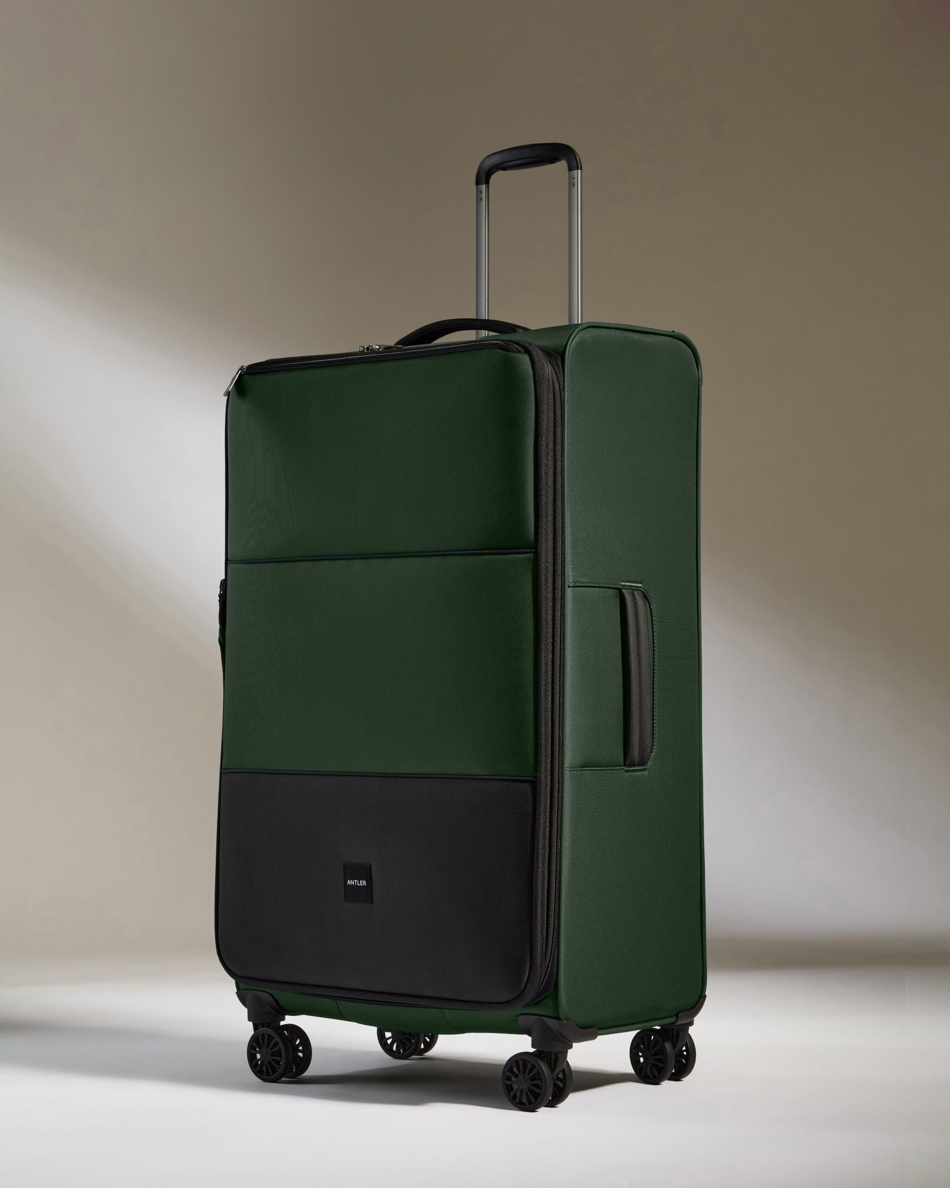 View Soft Stripe Large Suitcase In Antler Green Size 31cm x 83cm x 465cm information