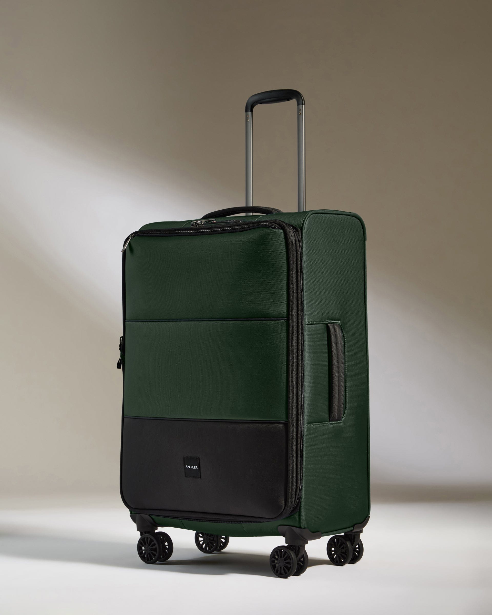 View Soft Stripe Medium Suitcase In Antler Green Size 28cm x 71cm x 435cm information
