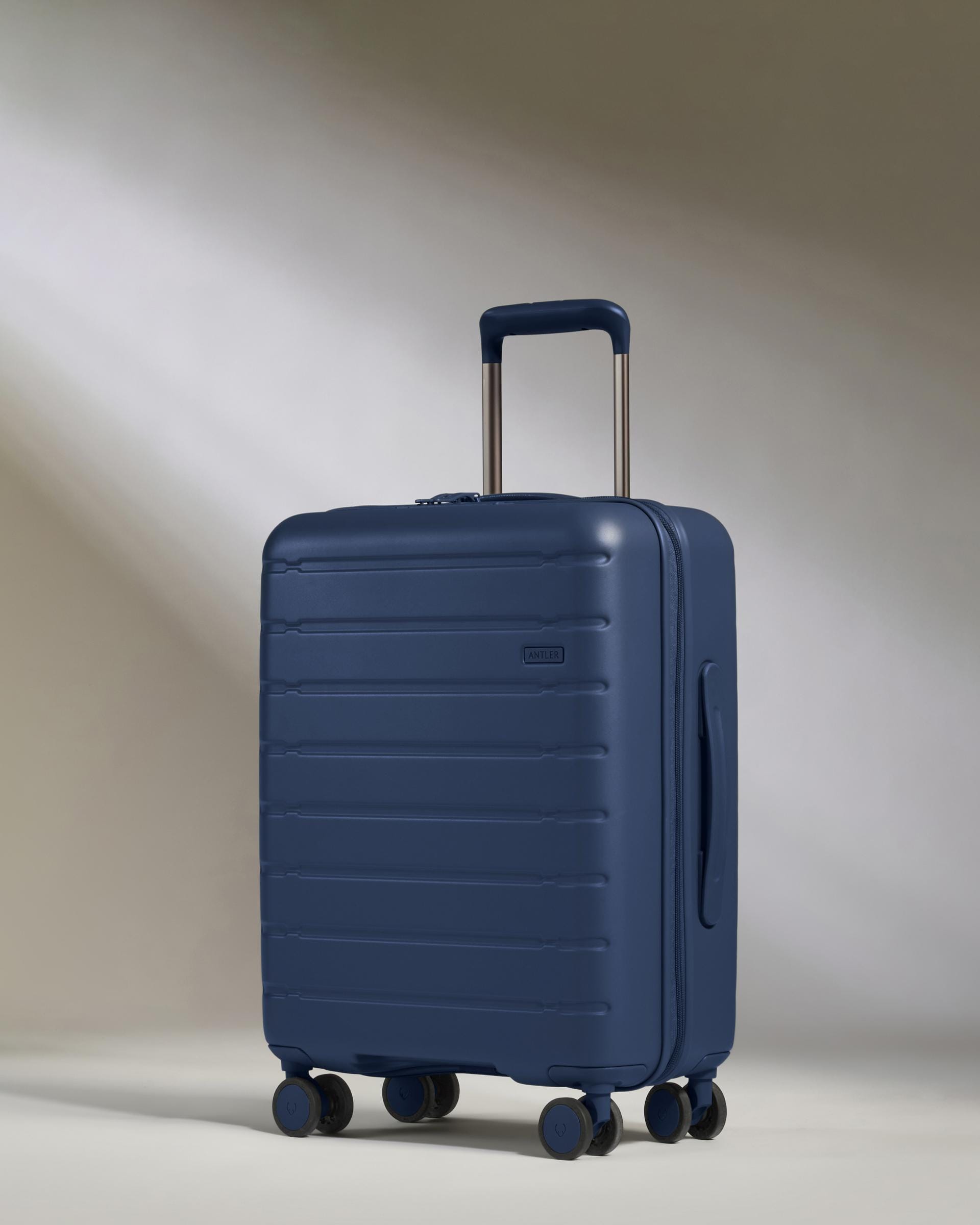 View Antler Stamford 20 Cabin Suitcase In Dusk Blue Size 20cm x 402cm x 541cm information