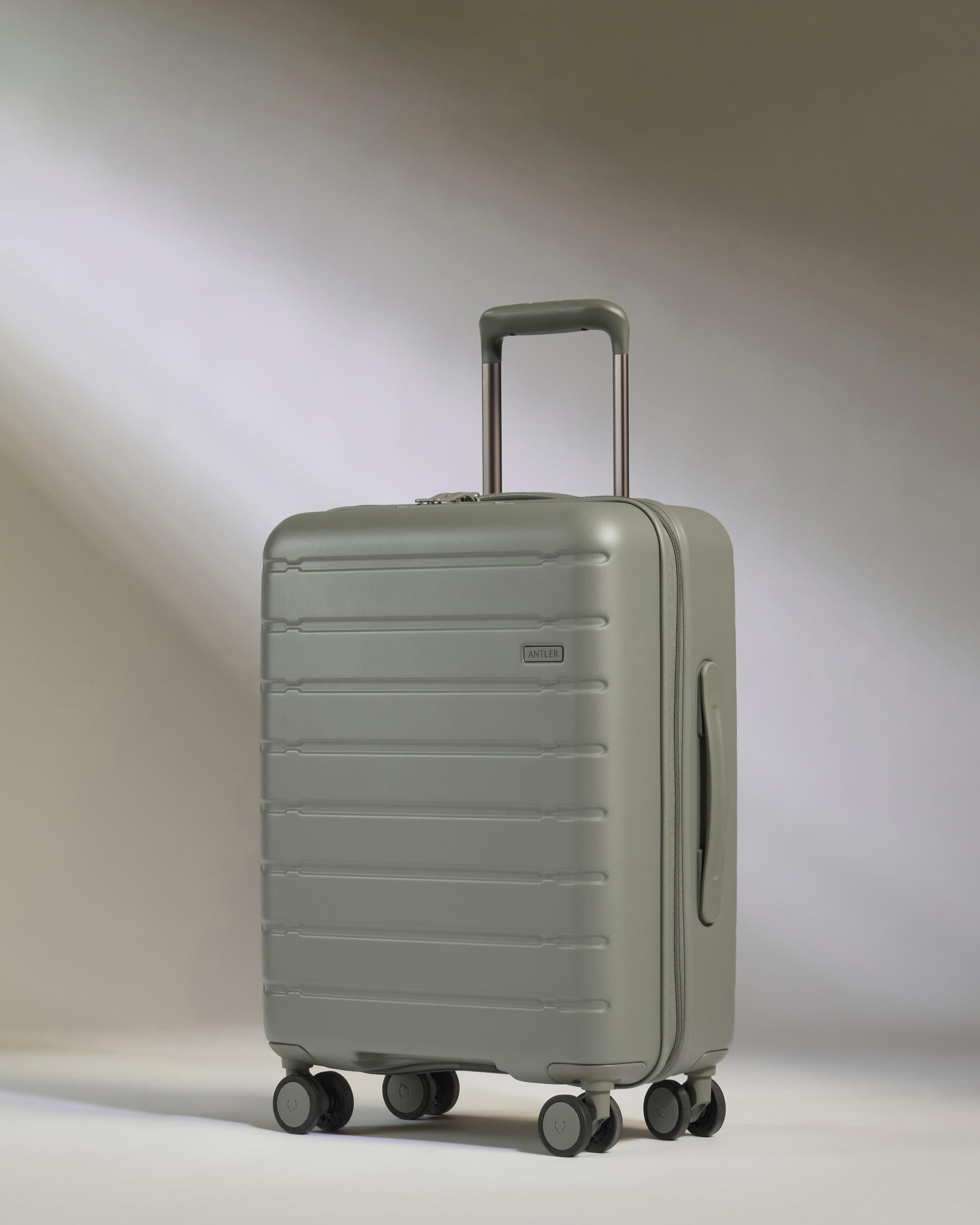 View Antler Stamford 20 Cabin Suitcase In Field Green Size 20cm x 402cm x 541cm information