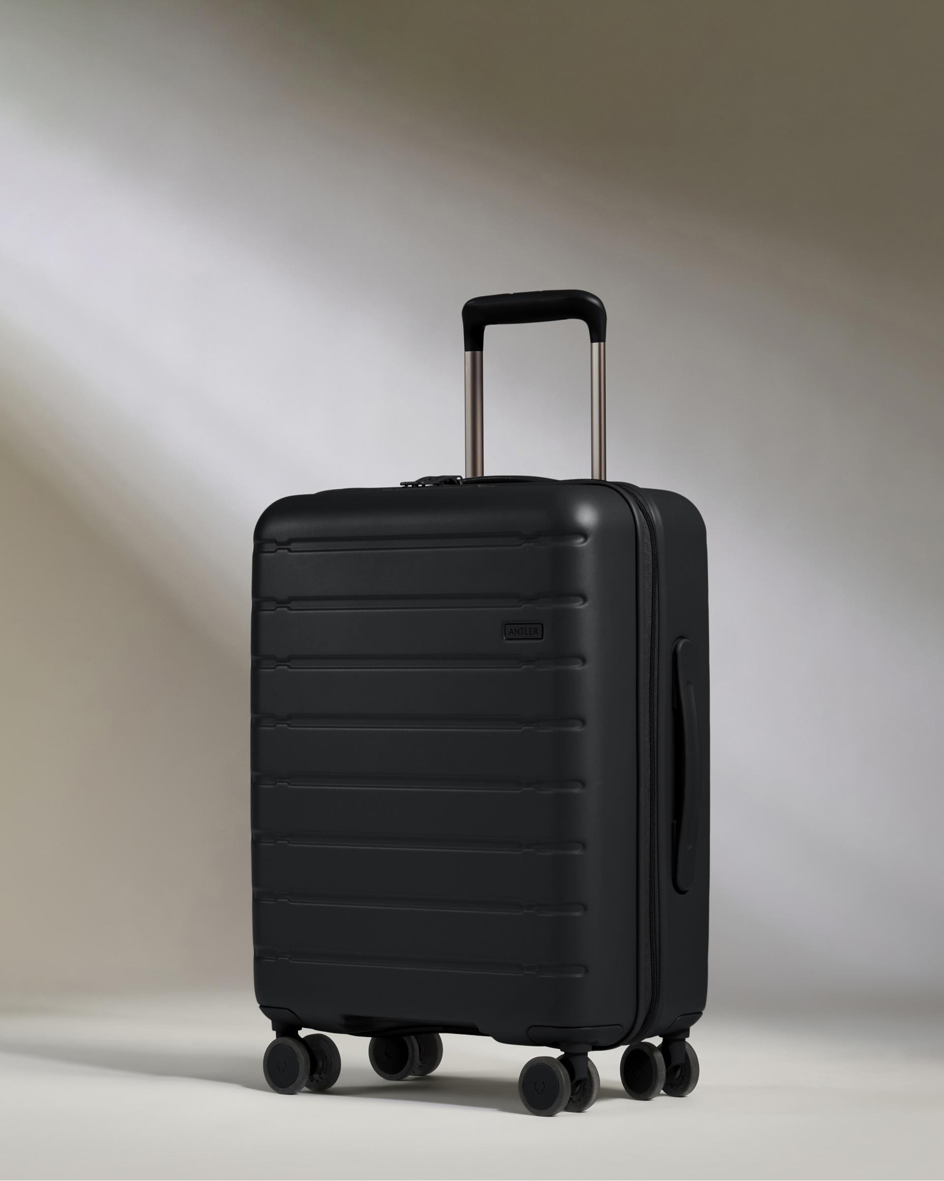 View Antler Stamford 20 Cabin Suitcase In Midnight Black Size 20cm x 402cm x 541cm information