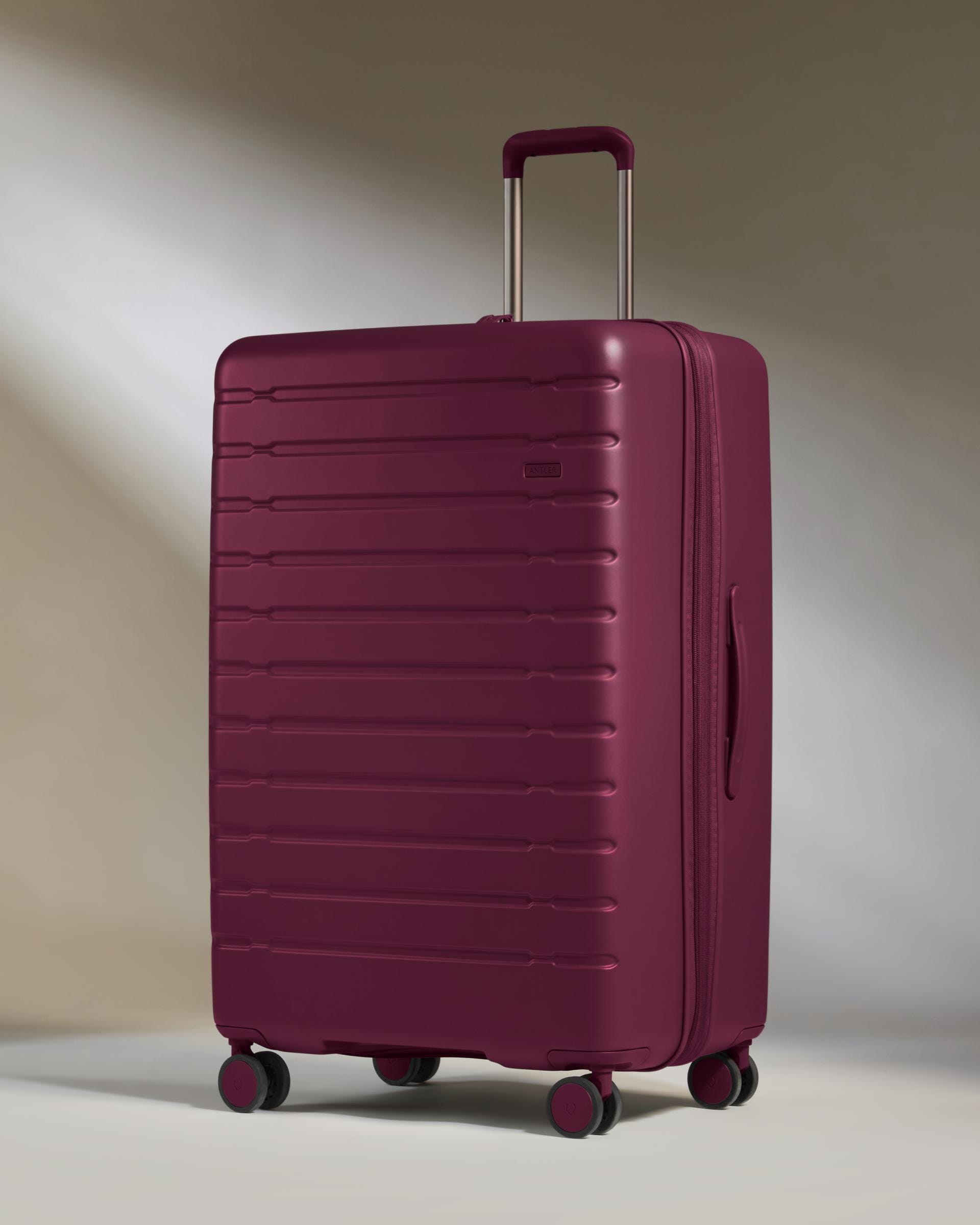View Antler Stamford 20 Large Suitcase In Berry Red Size 345cm x 54cm x 815cm information