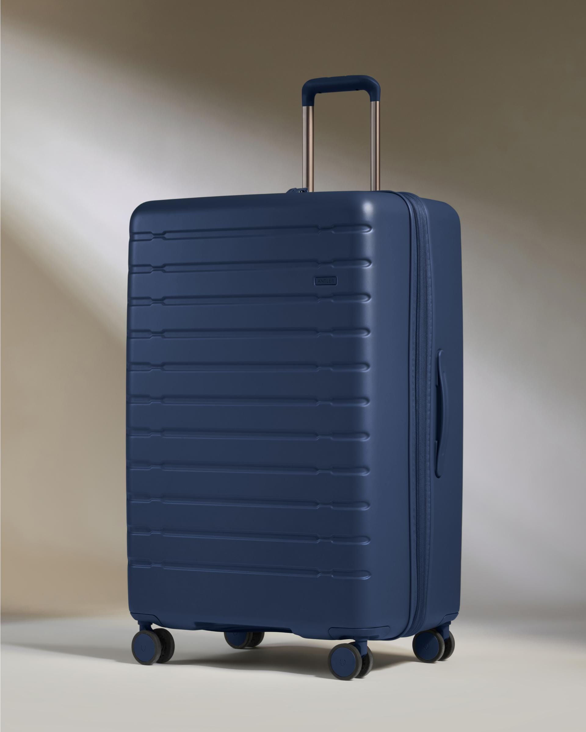 View Antler Stamford 20 Large Suitcase In Dusk Blue Size 345cm x 54cm x 815cm information
