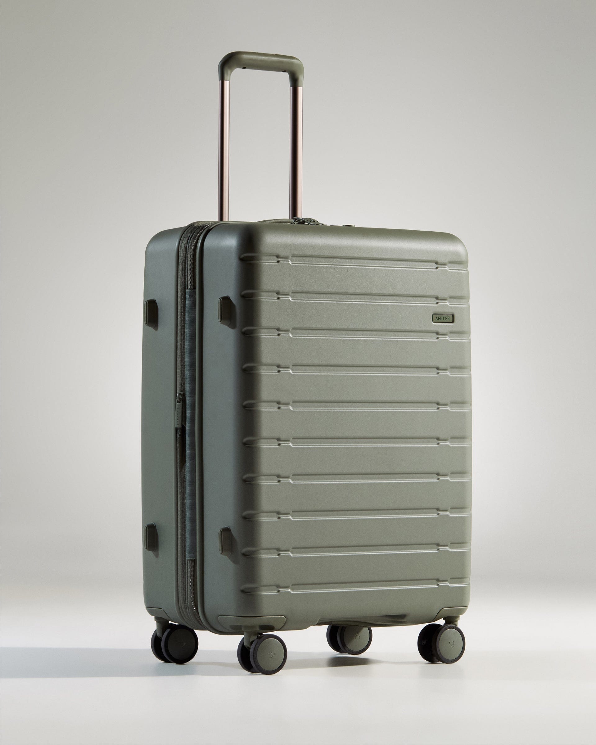 View Antler Stamford 20 Medium Suitcase In Field Green Size 295cm x 48cm x 683cm information