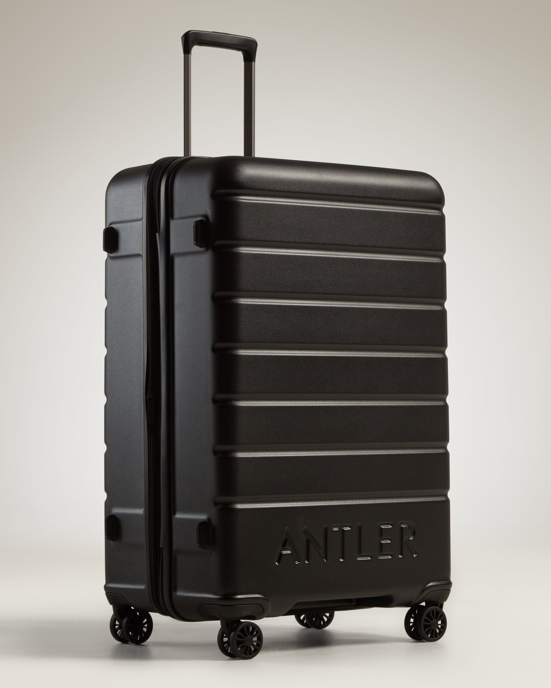 View Antler Logo Large Suitcase In Black Size 81 x 537 x 355 cm information