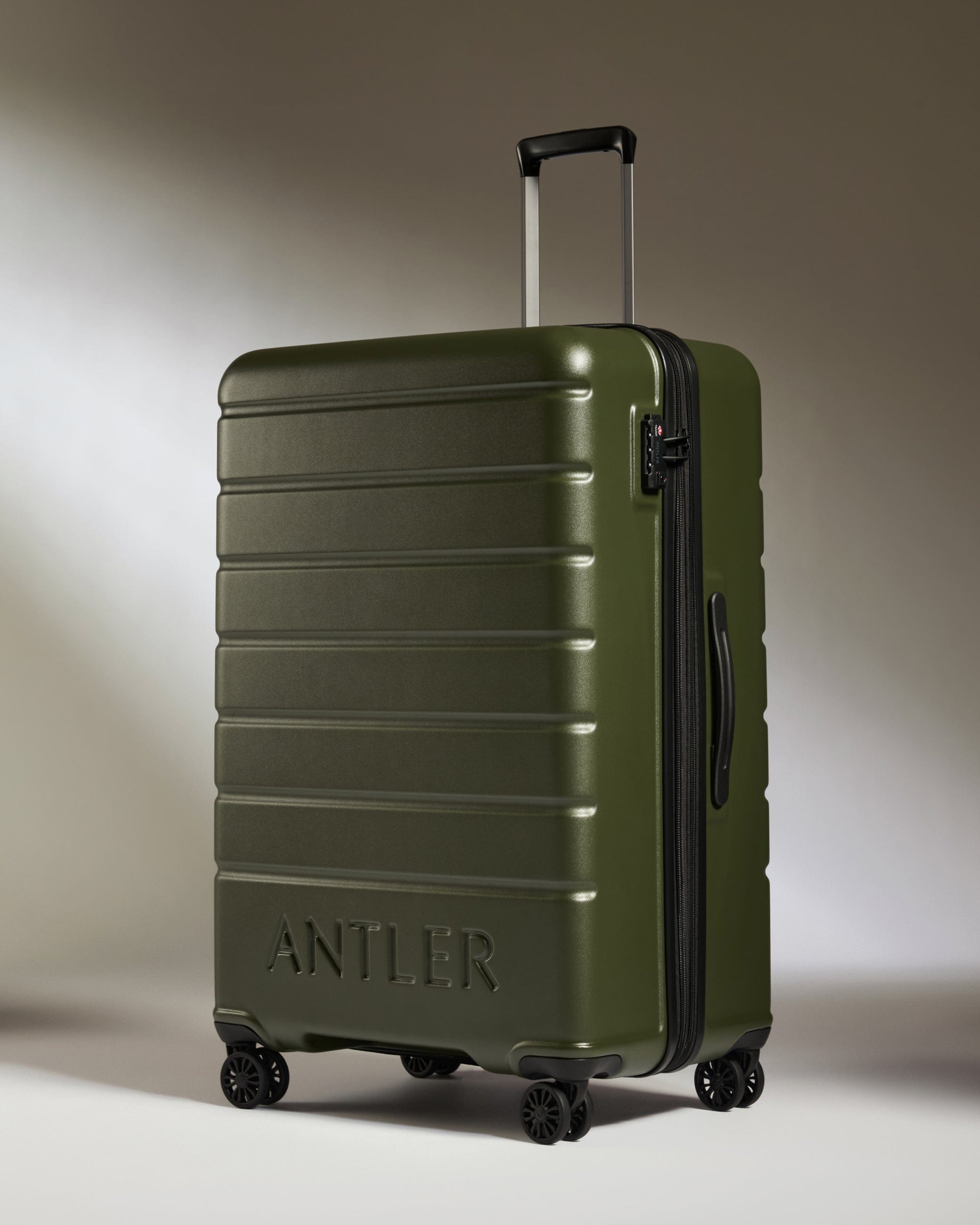 View Antler Logo Large Suitcase In Pine Size 355cm x 537cm x 81cm information