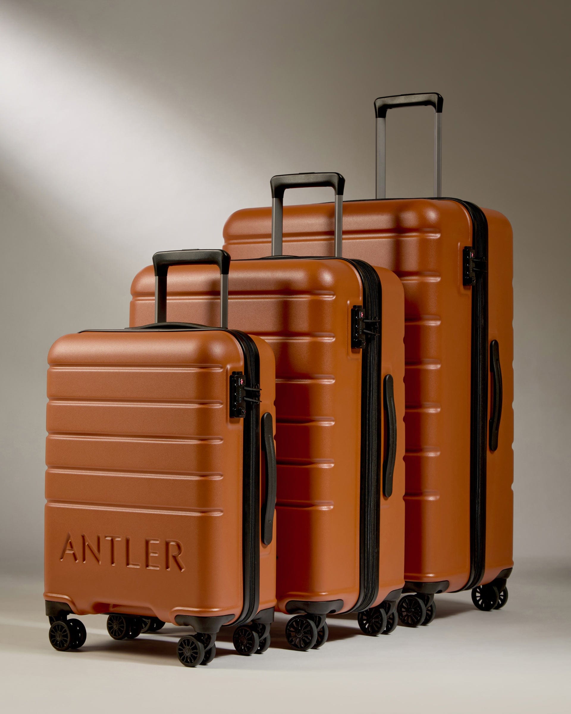 View Antler Logo Suitcase Set In Amber information