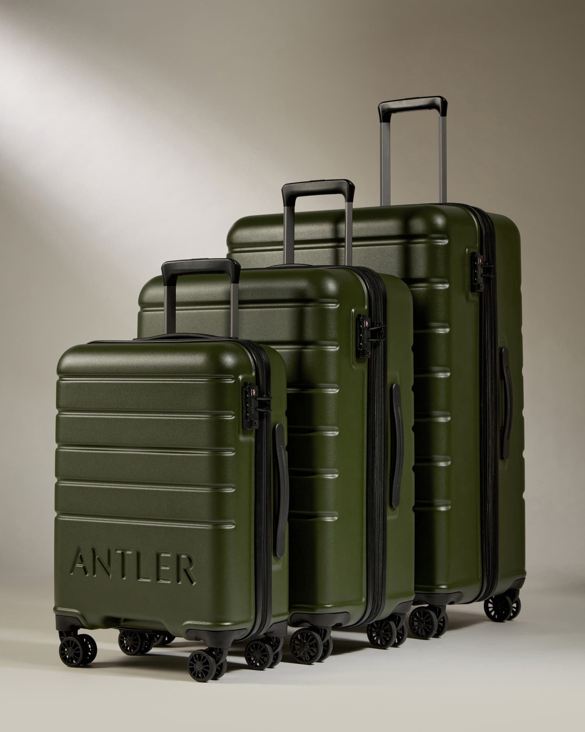 View Antler Logo Suitcase Set In Pine information