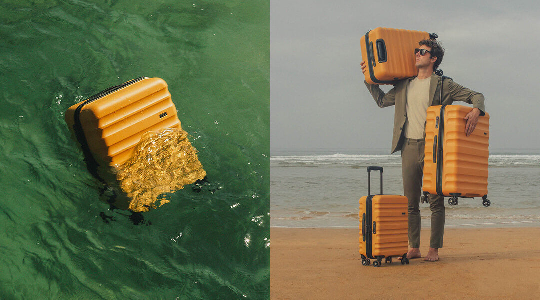 Andoni Beristain for Antler Clifton Luggage in Ochre