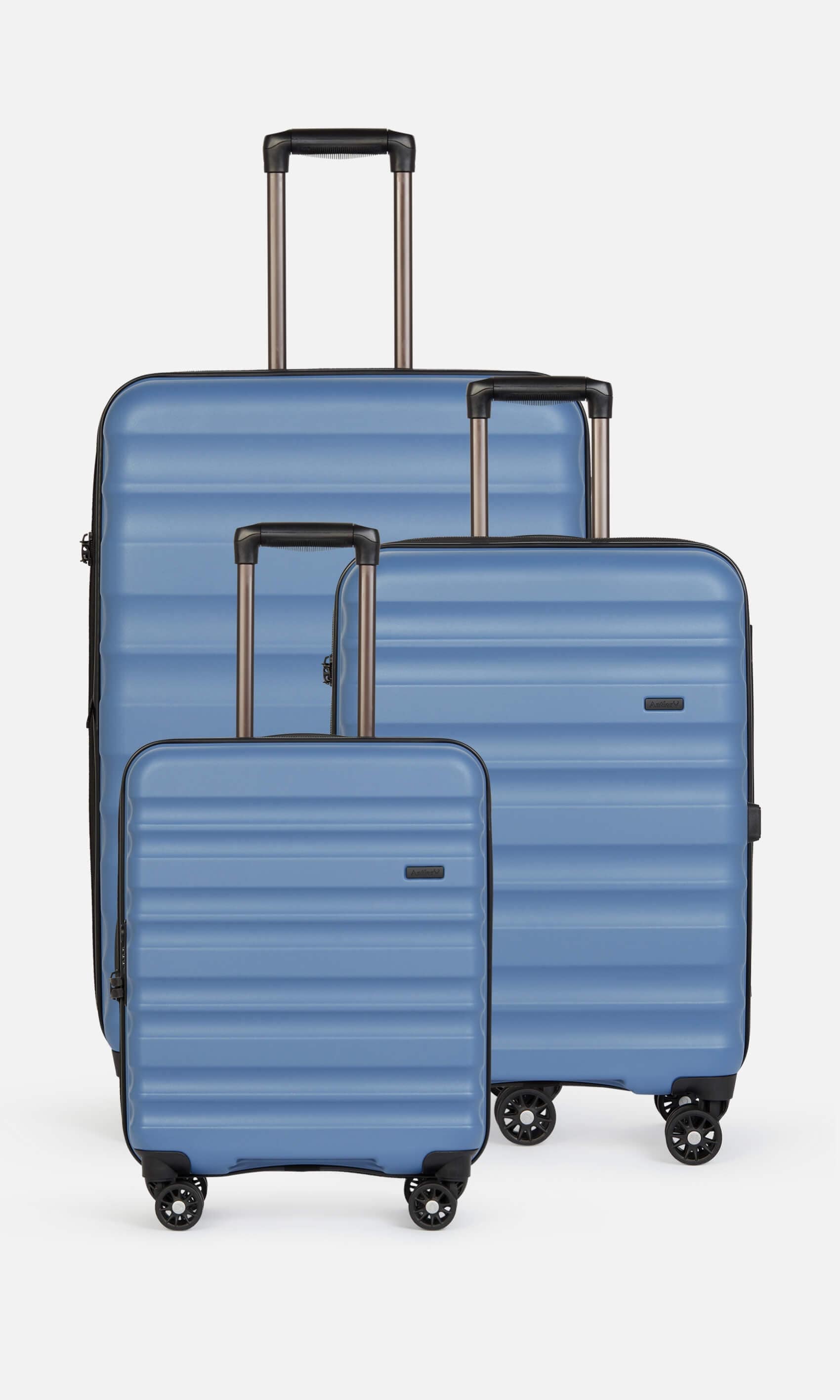 View Antler Clifton Suitcase Set In Azure information