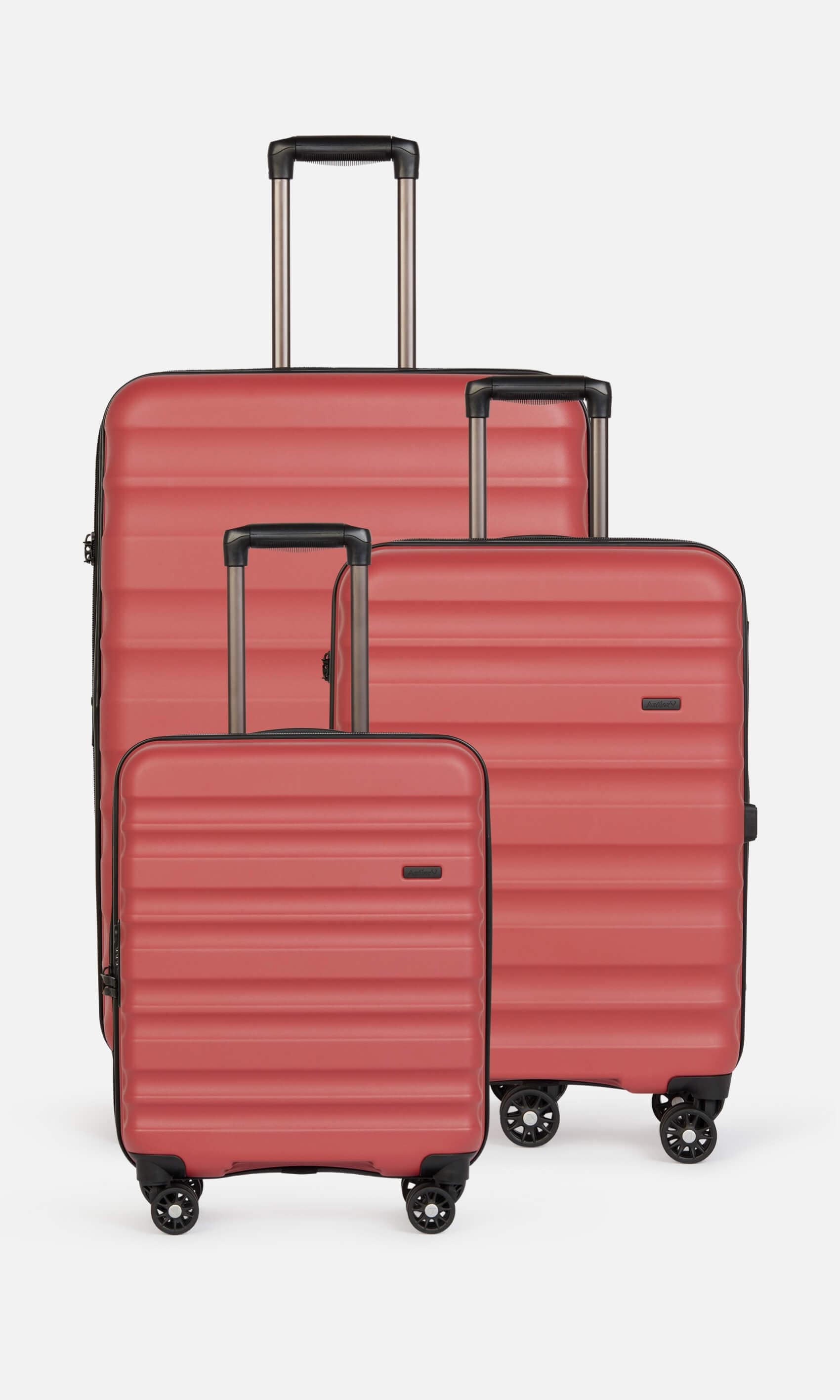 View Antler Clifton Suitcase Set In Poppy information