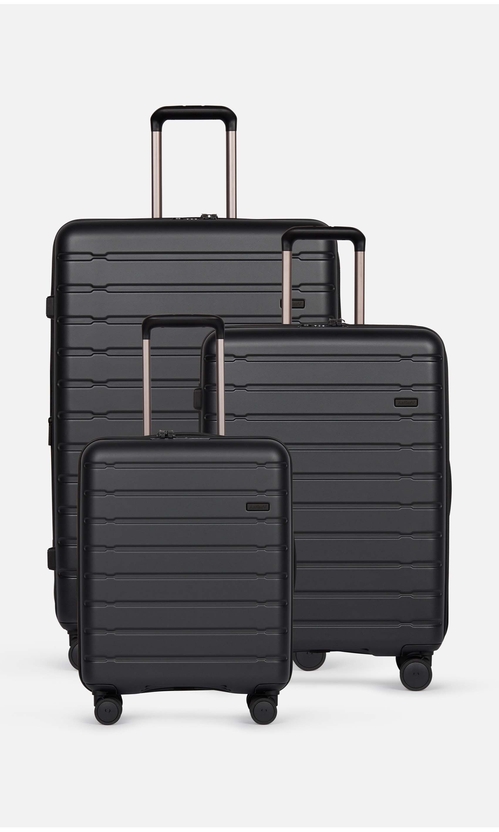 View Antler Stamford Suitcase Set In Black information