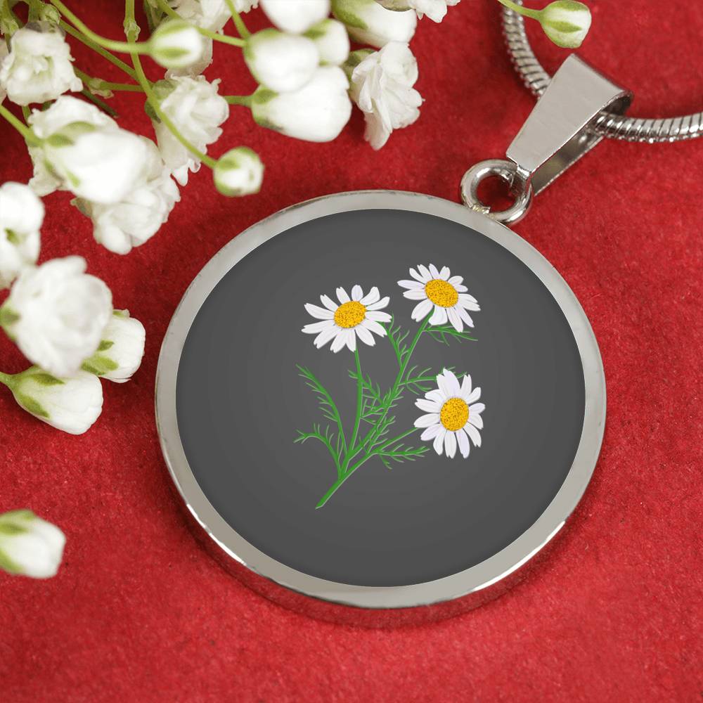 Personalized Birth Flower Necklace - Month of April | Daisy - PopSlaw