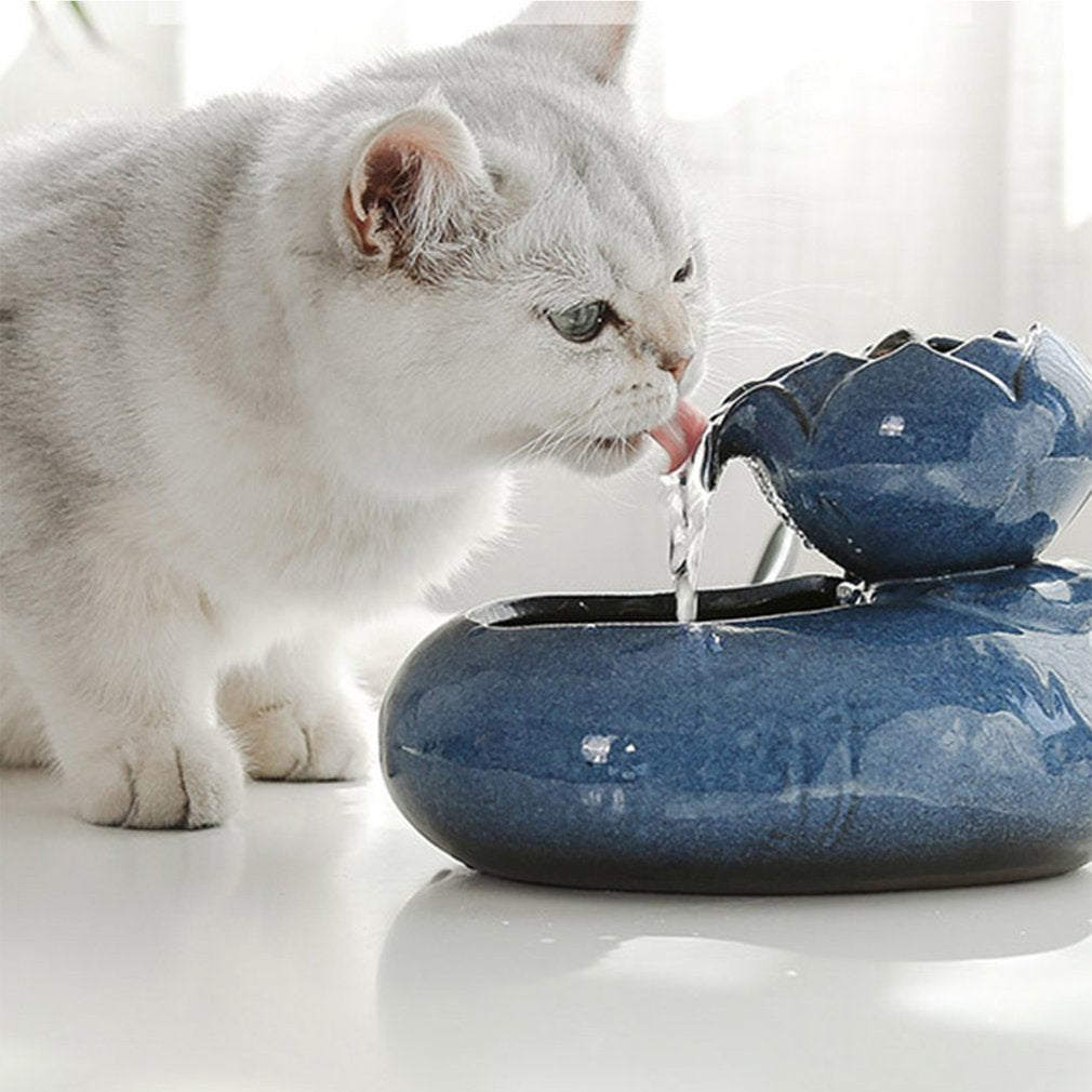 Fontaine Eau Ceramique Pour Chat Automatique Toutpourminou