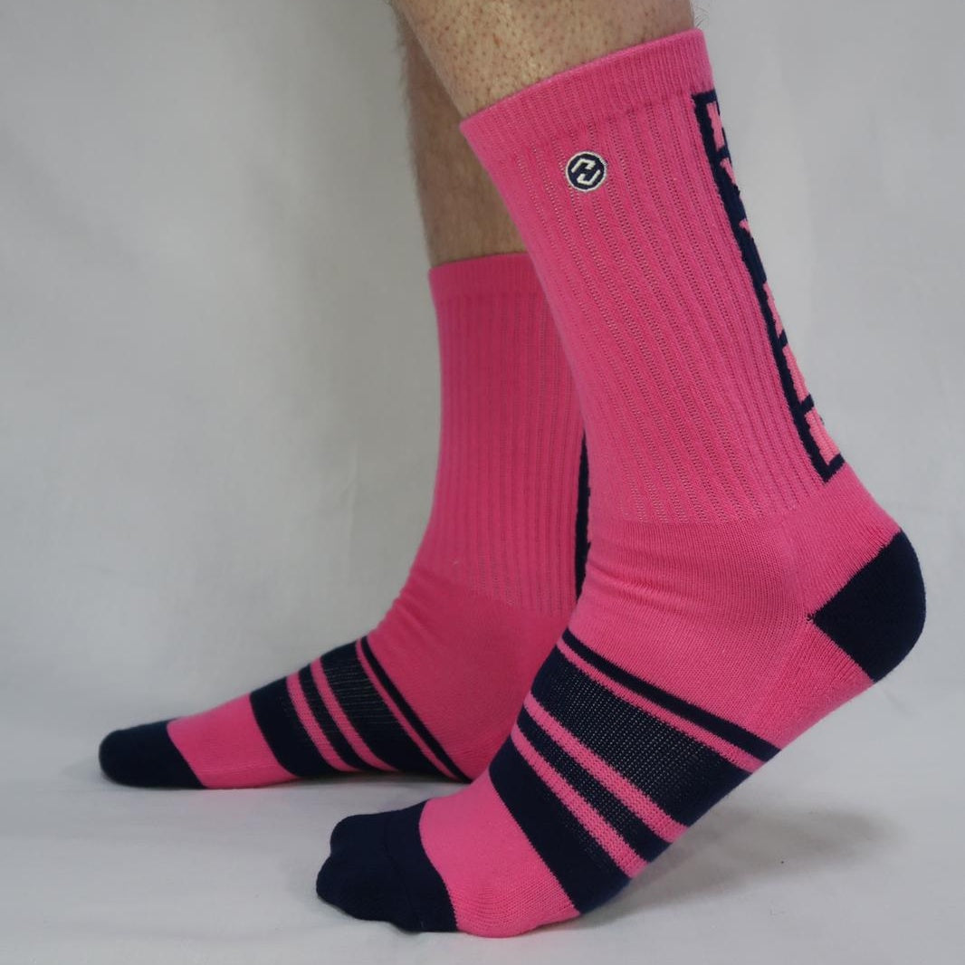 Strike 2 Navy / Kiss Pink Sock - Heavy Rep Gear Training