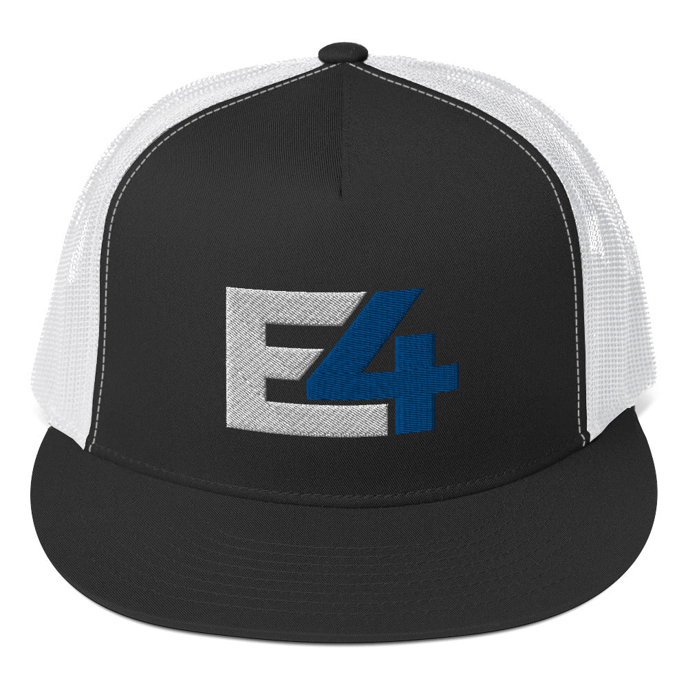 E4 Blue Trucker Cap