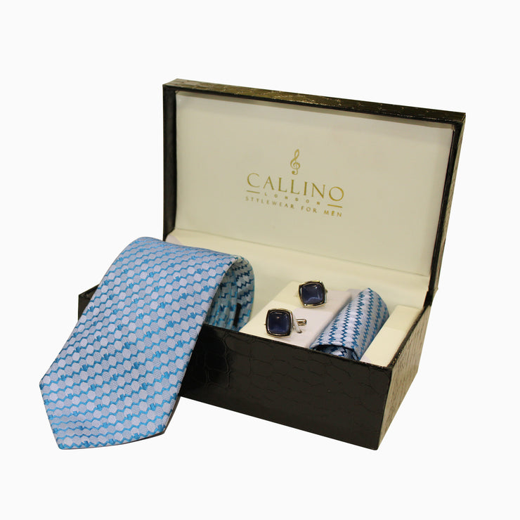 Callino London Blue Men's Accessories Gift Set