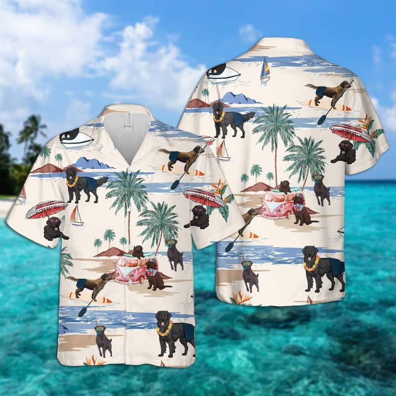 Retriever Summer Beach Hawaii Dog Short Sleeve Hawaii Shirt Ha86201